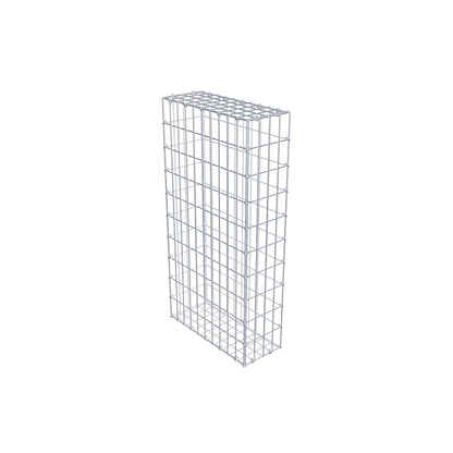 Gabion 100 cm x 50 cm x 20 cm (L x H x P), mailles 5 cm x 10 cm, anneau en C