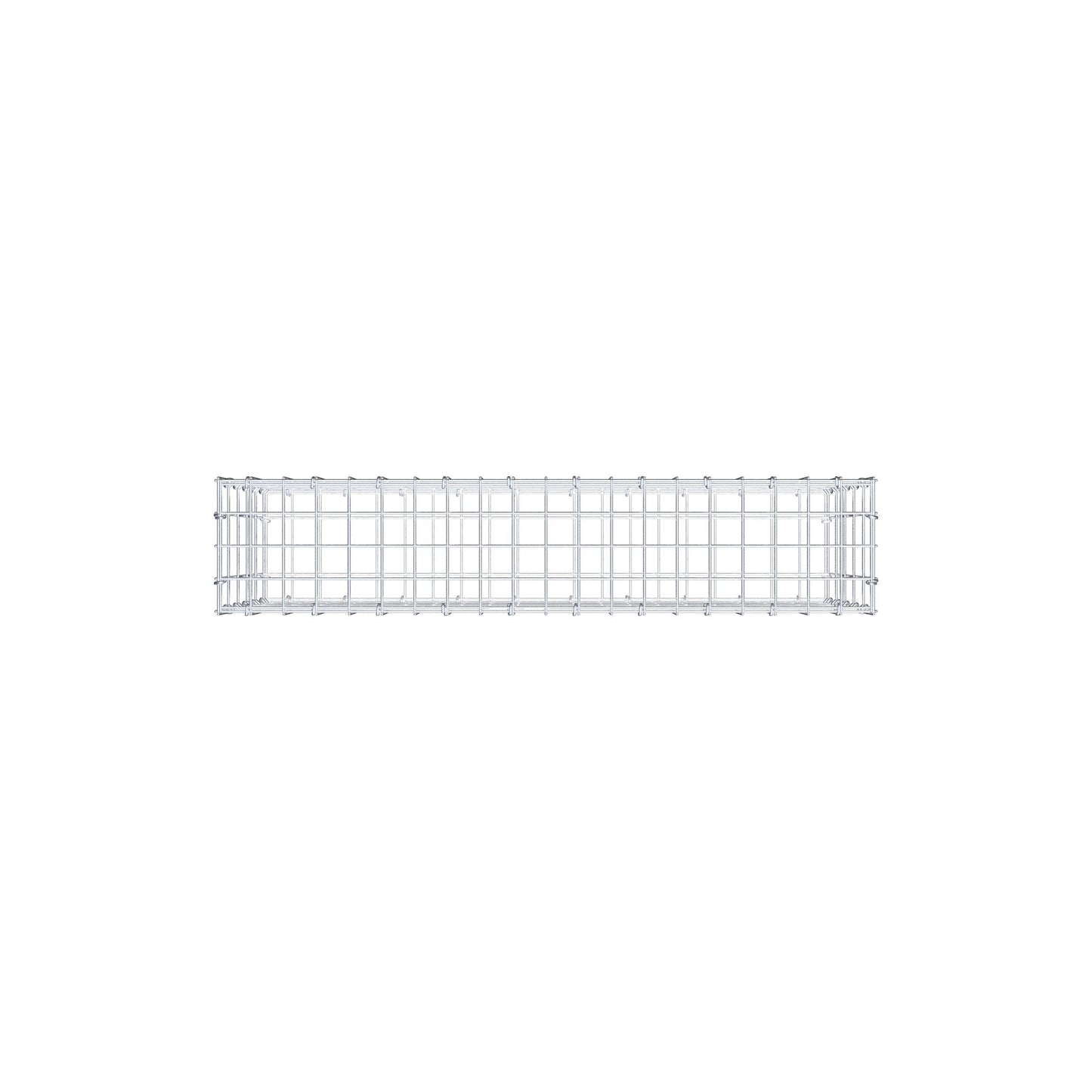 Gabion 100 cm x 50 cm x 20 cm (L x H x P), mailles 5 cm x 10 cm, anneau en C