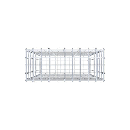 Gabion 100 cm x 50 cm x 20 cm (L x H x P), mailles 5 cm x 10 cm, anneau en C