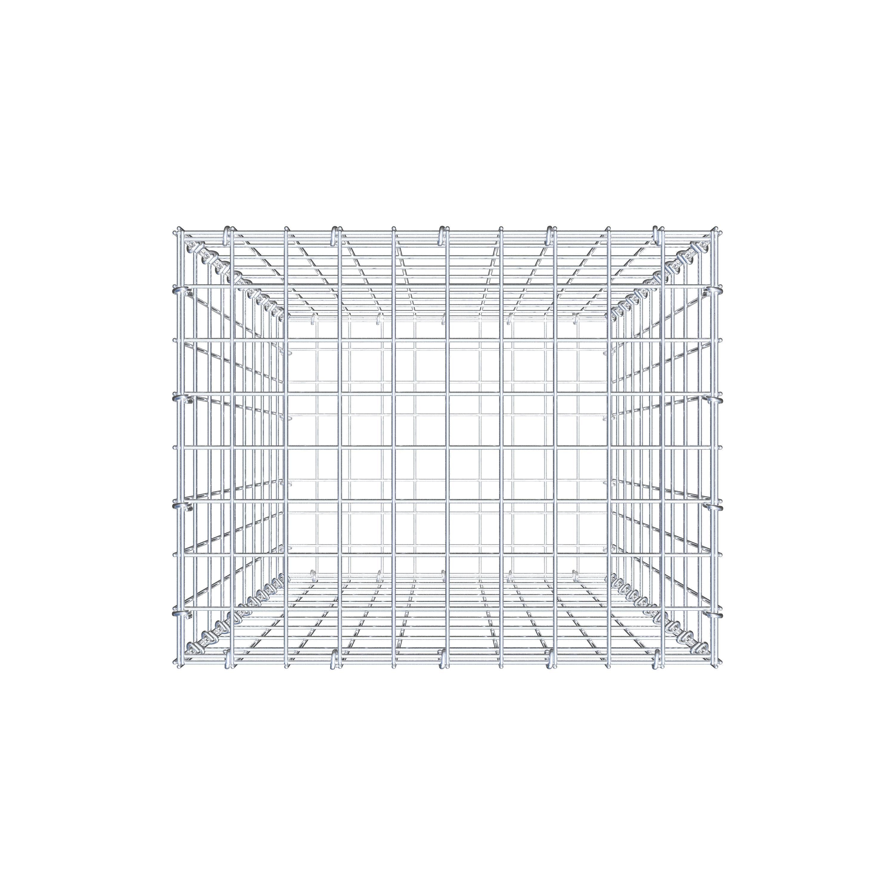 Schanskorf 100 cm x 50 cm x 40 cm (L x H x D), maaswijdte 5 cm x 10 cm, C-ring