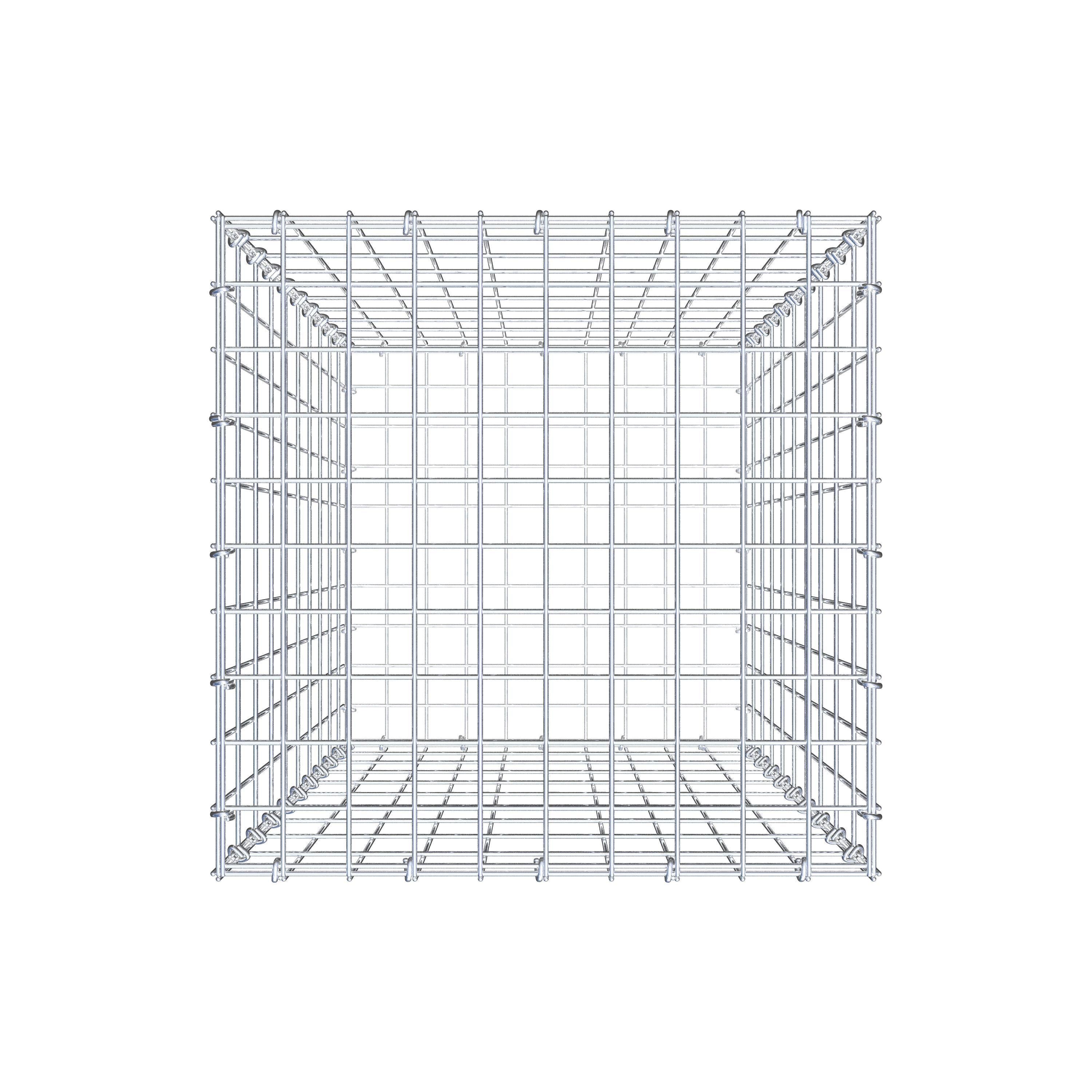 Schanskorf 100 cm x 50 cm x 50 cm (L x H x D), maaswijdte 5 cm x 10 cm, C-ring