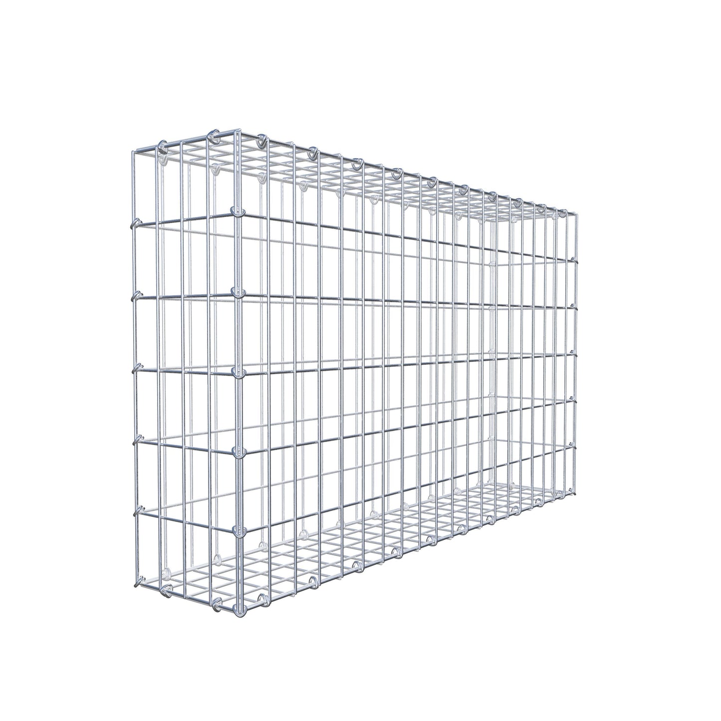 Gabbione 100 cm x 60 cm x 20 cm (L x H x P), maglia 5 cm x 10 cm, anello a C
