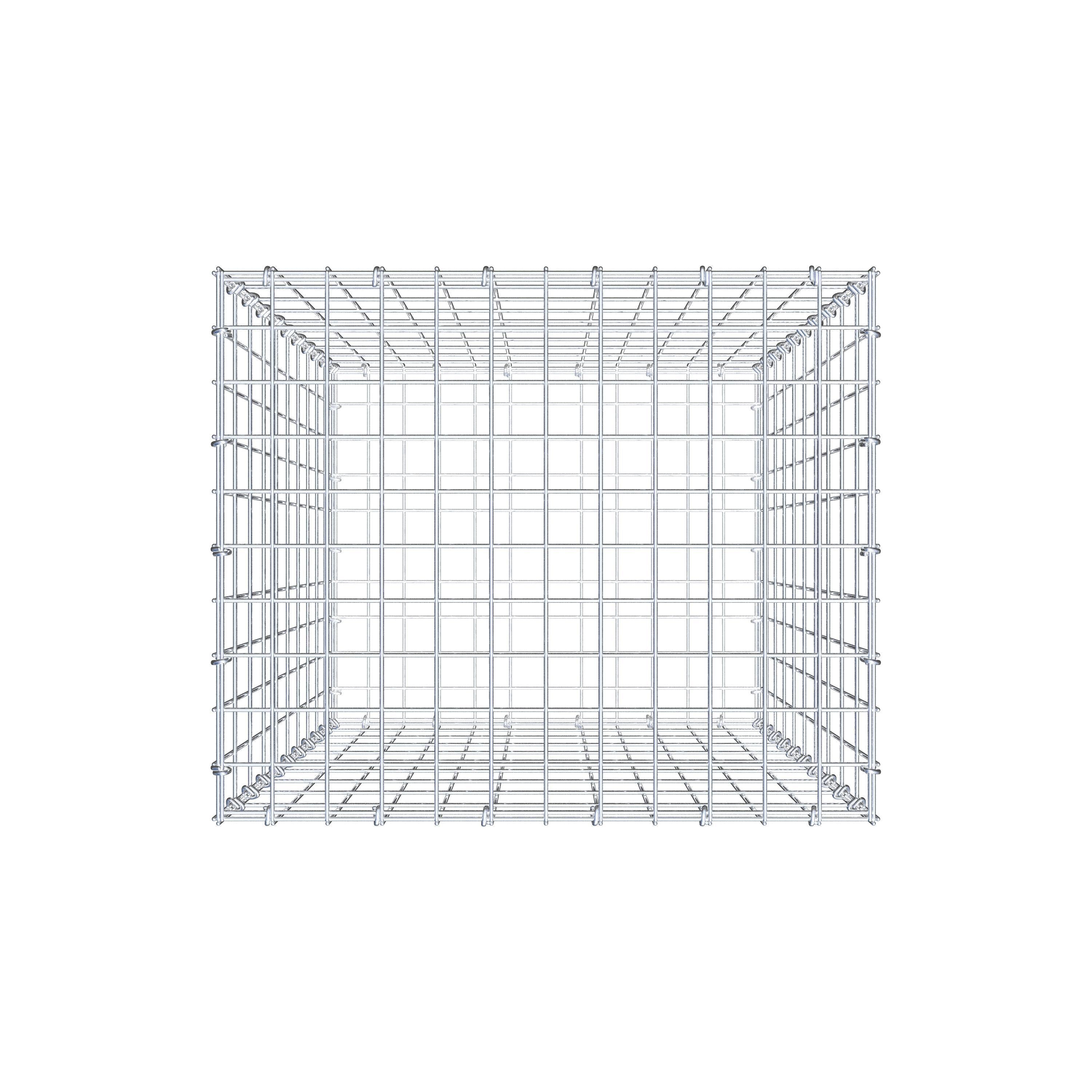 Schanskorf 100 cm x 60 cm x 50 cm (L x H x D), maaswijdte 5 cm x 10 cm, C-ring