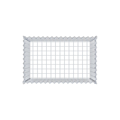 Gavión adulto tipo 3 80 cm x 50 cm x 50 cm (largo x alto x profundidad), tamaño de malla 5 cm x 5 cm, espiral