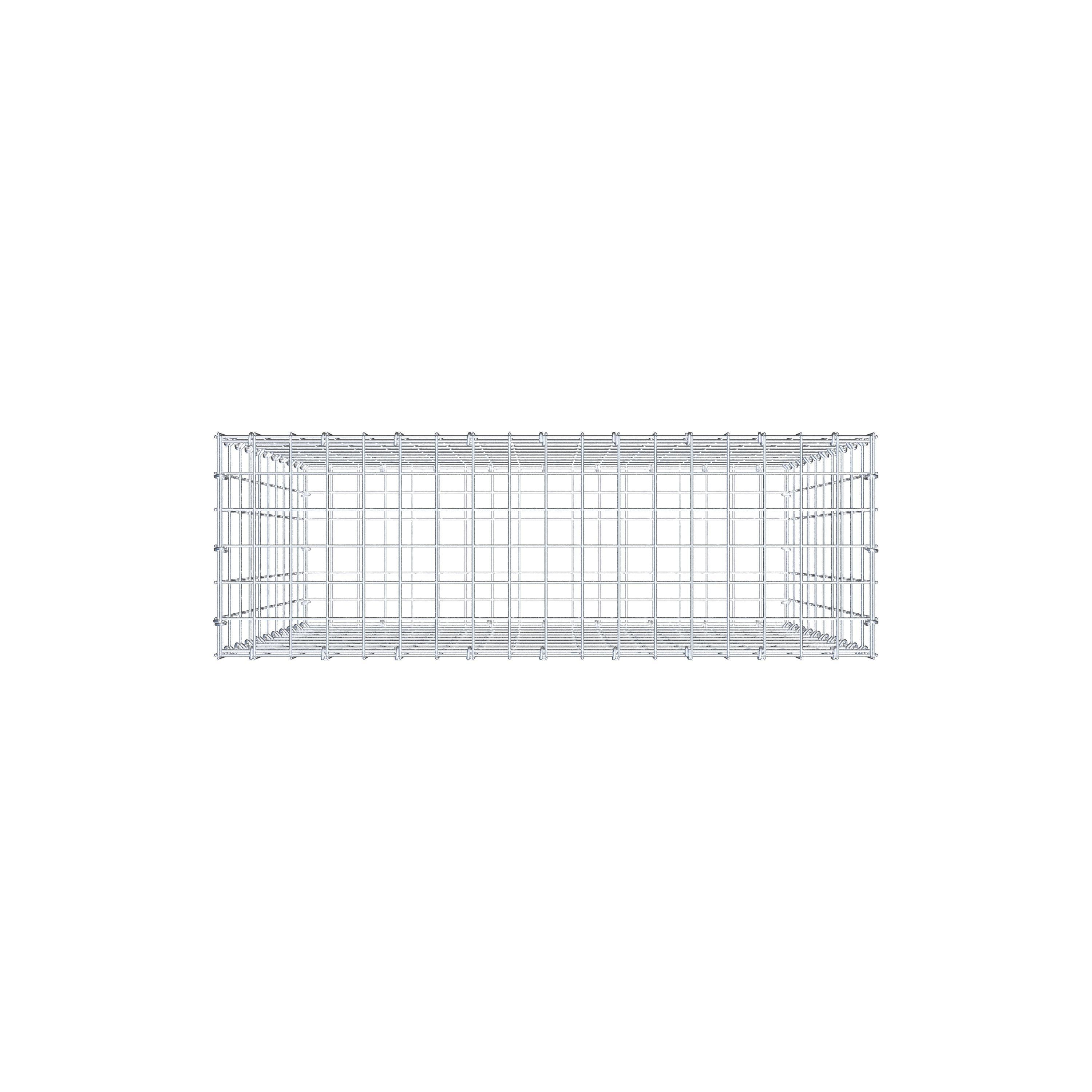 Schanskorf 100 cm x 90 cm x 30 cm (L x H x D), maaswijdte 5 cm x 10 cm, C-ring