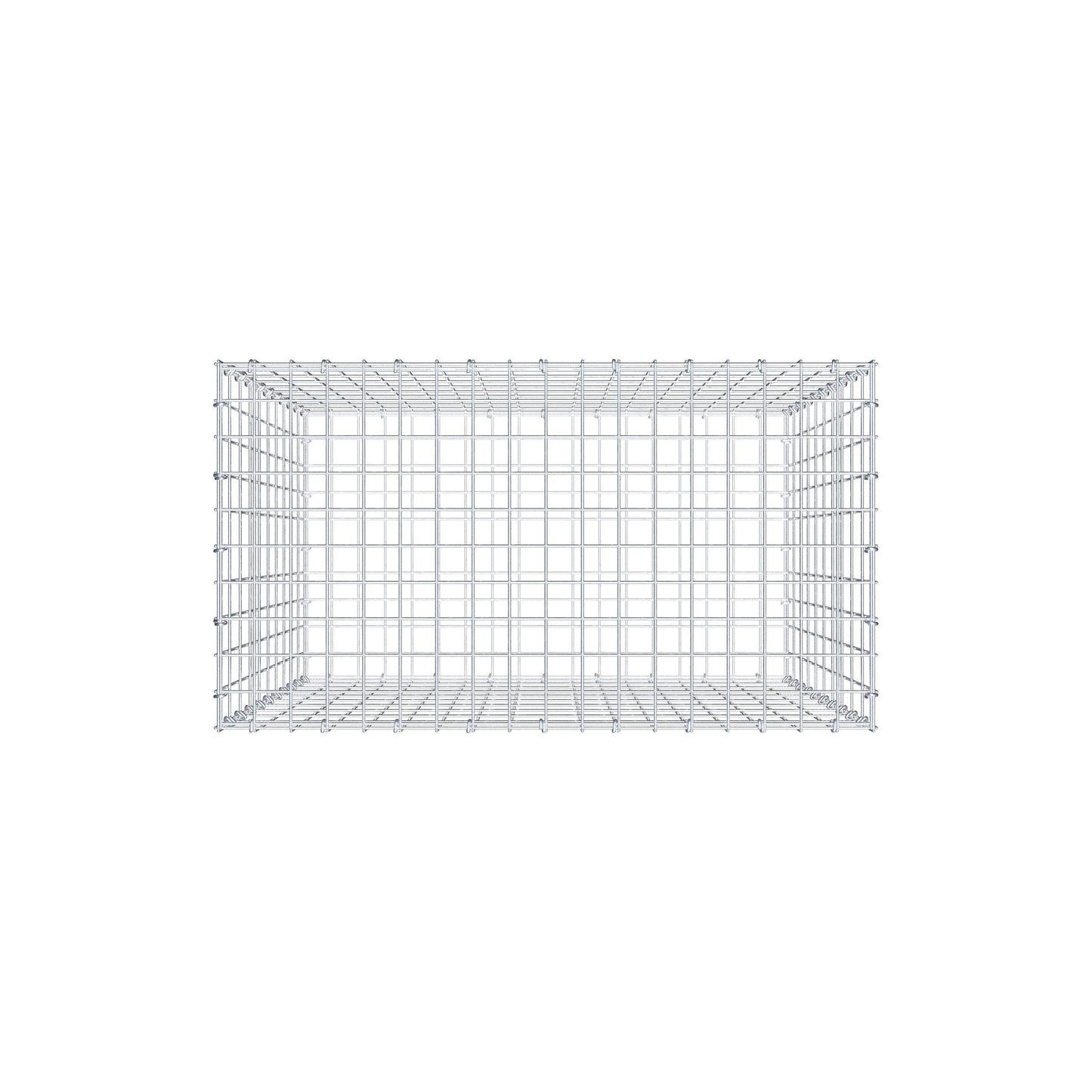 Gabion 100 cm x 90 cm x 50 cm (L x H x D), maskstorlek 5 cm x 10 cm, C-ring