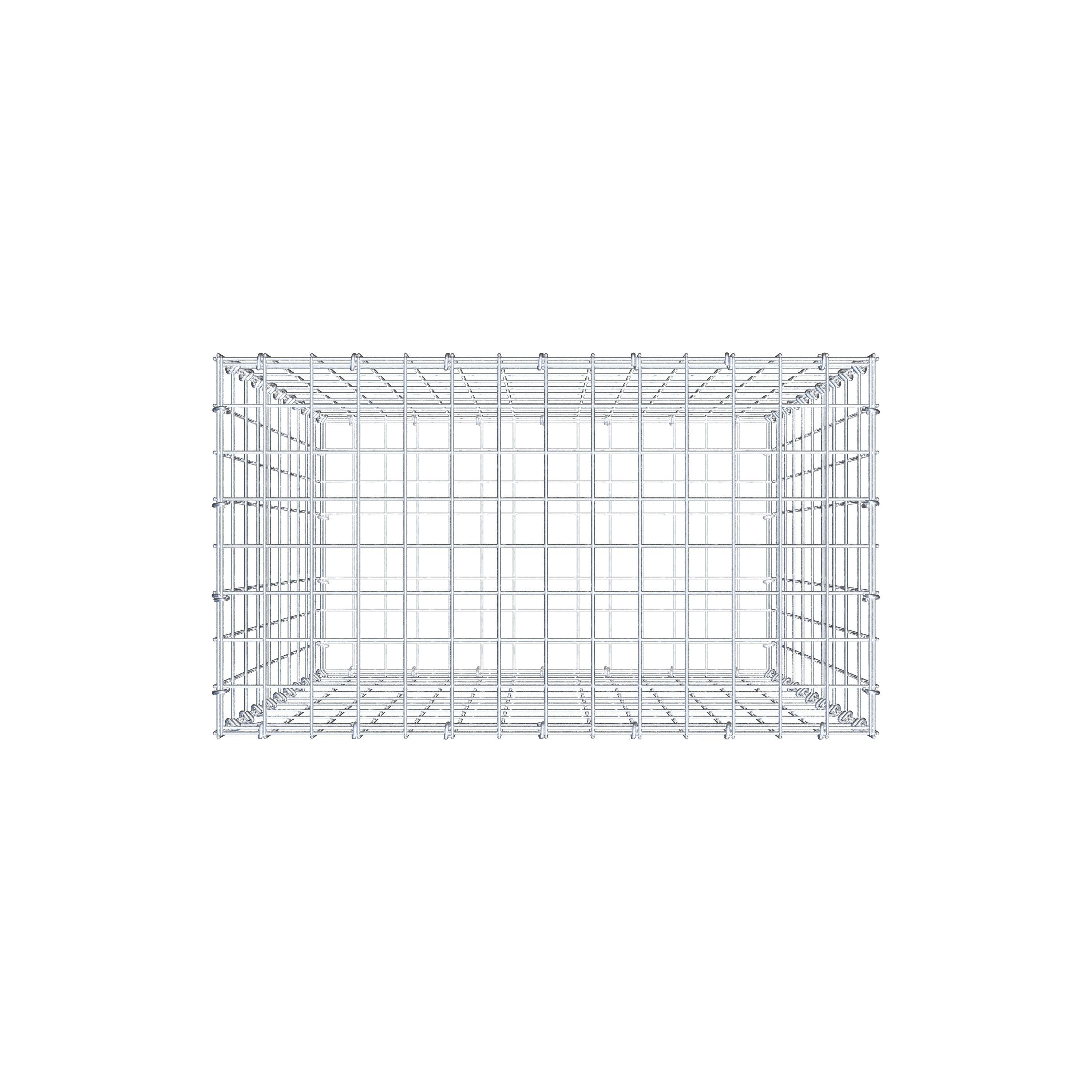 Schanskorf 100 cm x 70 cm x 40 cm (L x H x D), maaswijdte 5 cm x 10 cm, C-ring