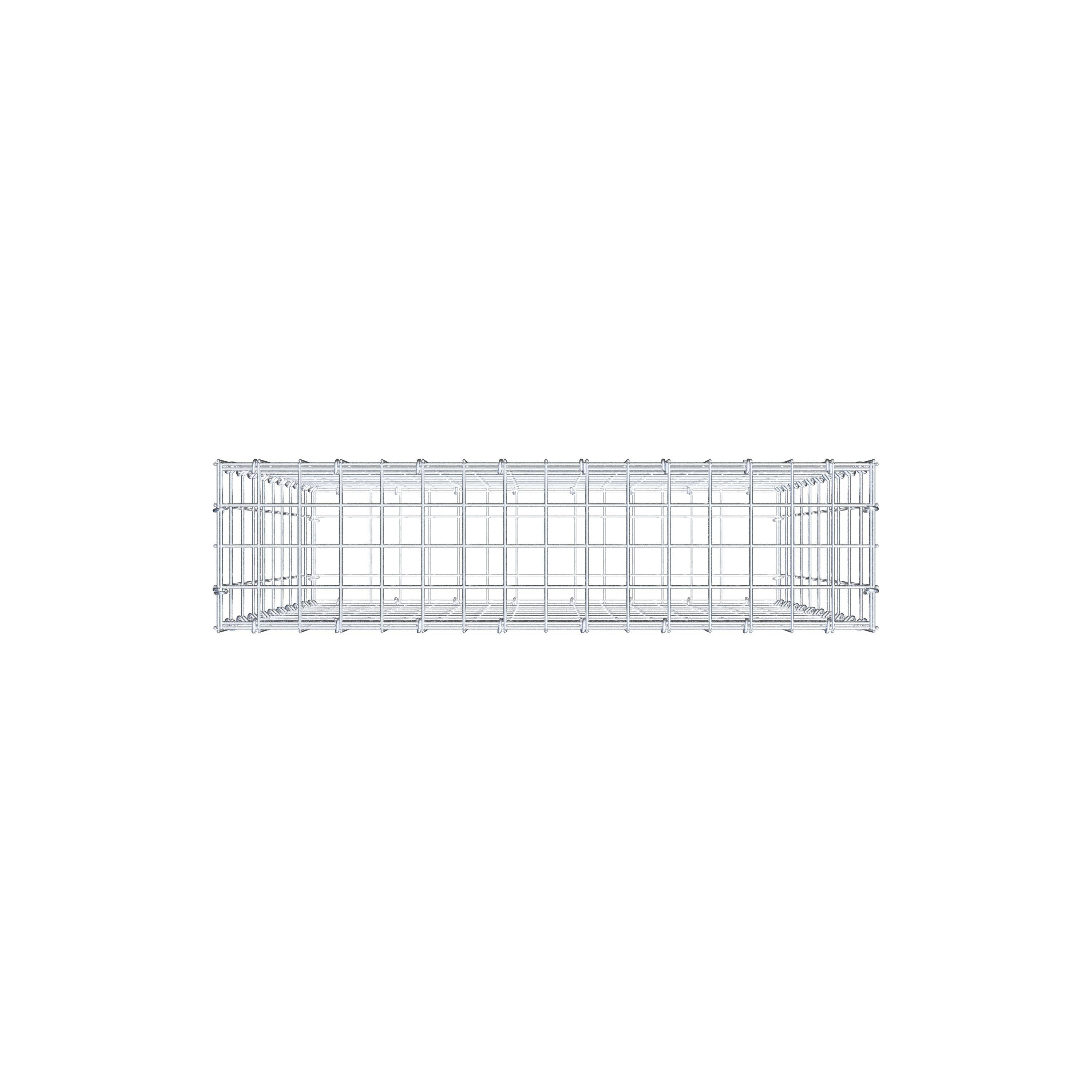 Gabione 100 cm x 80 cm x 20 cm (L x H x T), Maschenweite 5 cm x 10 cm, C-Ring