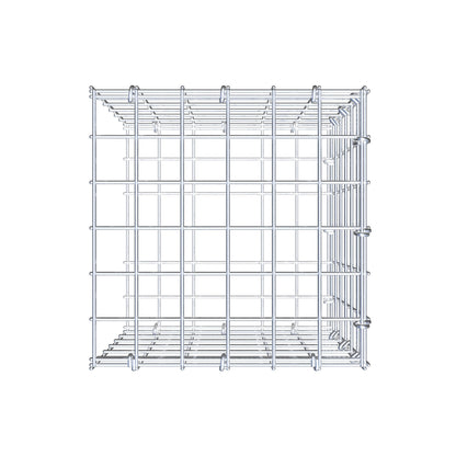 Fourche rapportée type 2 30 cm x 30 cm x 30 cm (L x H x P), mailles 5 cm x 5 cm, anneau en C