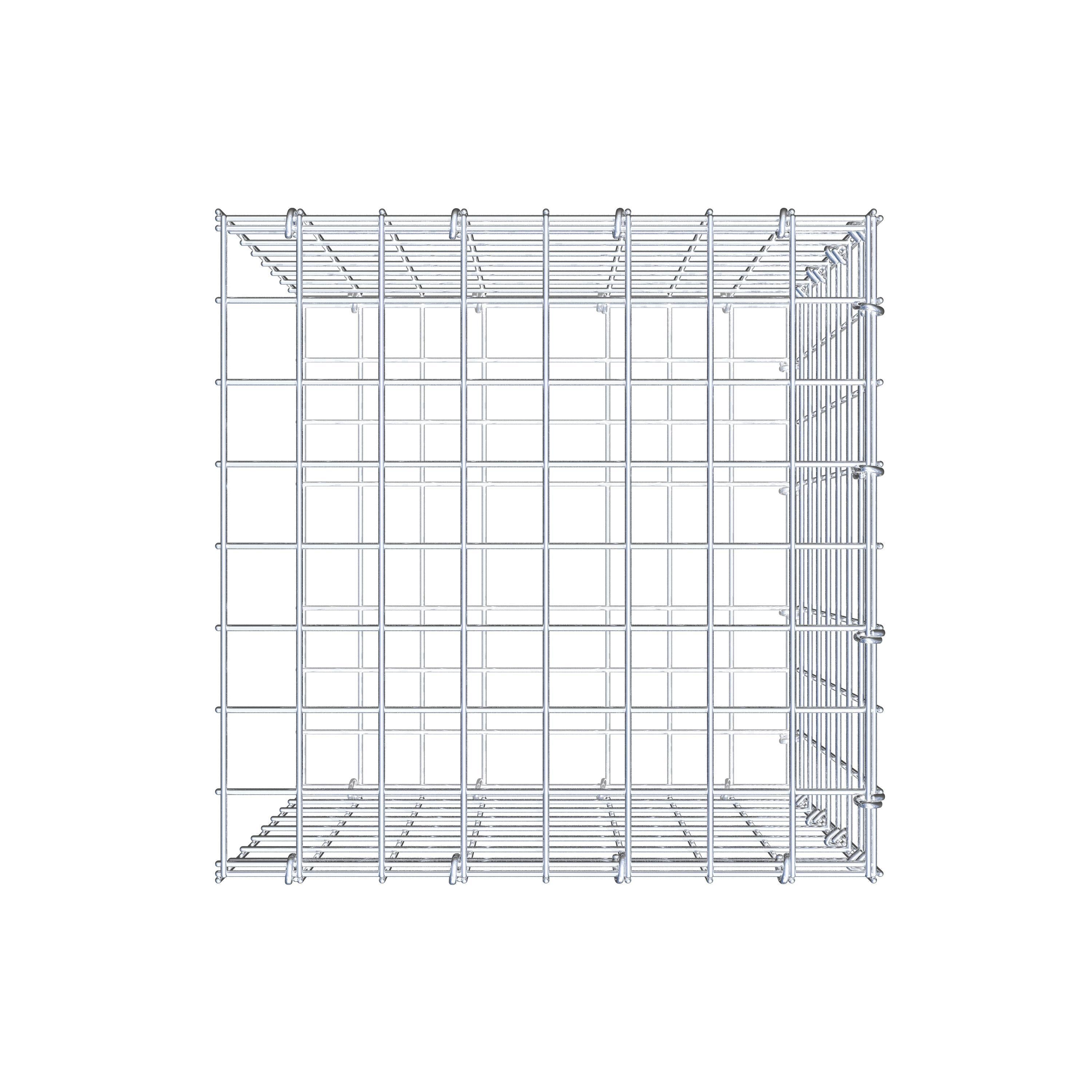 Schanskorf type 2 40 cm x 40 cm x 40 cm (L x H x D), maaswijdte 5 cm x 5 cm, C-ring