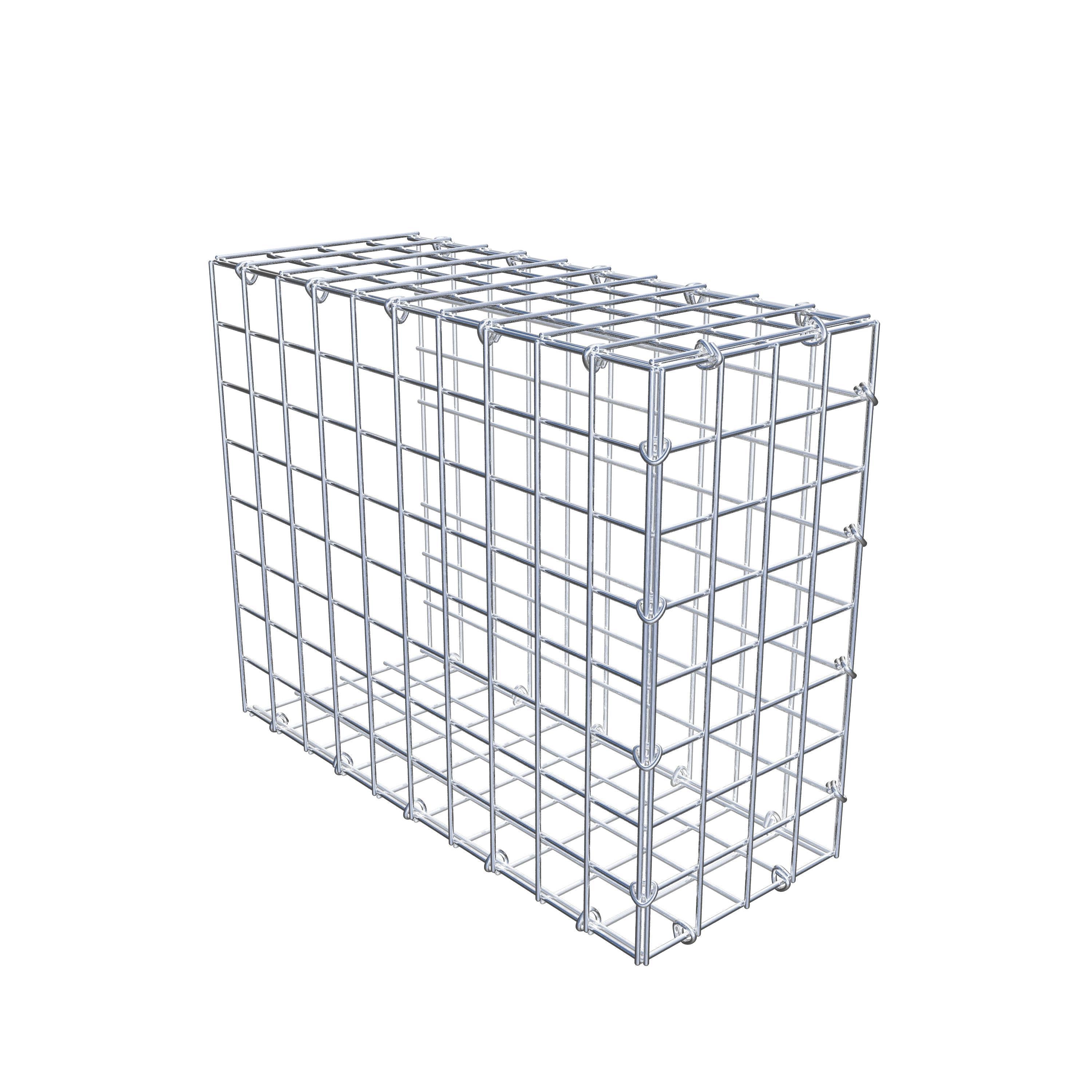 Monteret gabion type 2 50 cm x 40 cm x 20 cm (L x H x D), maskestørrelse 5 cm x 5 cm, C-ring