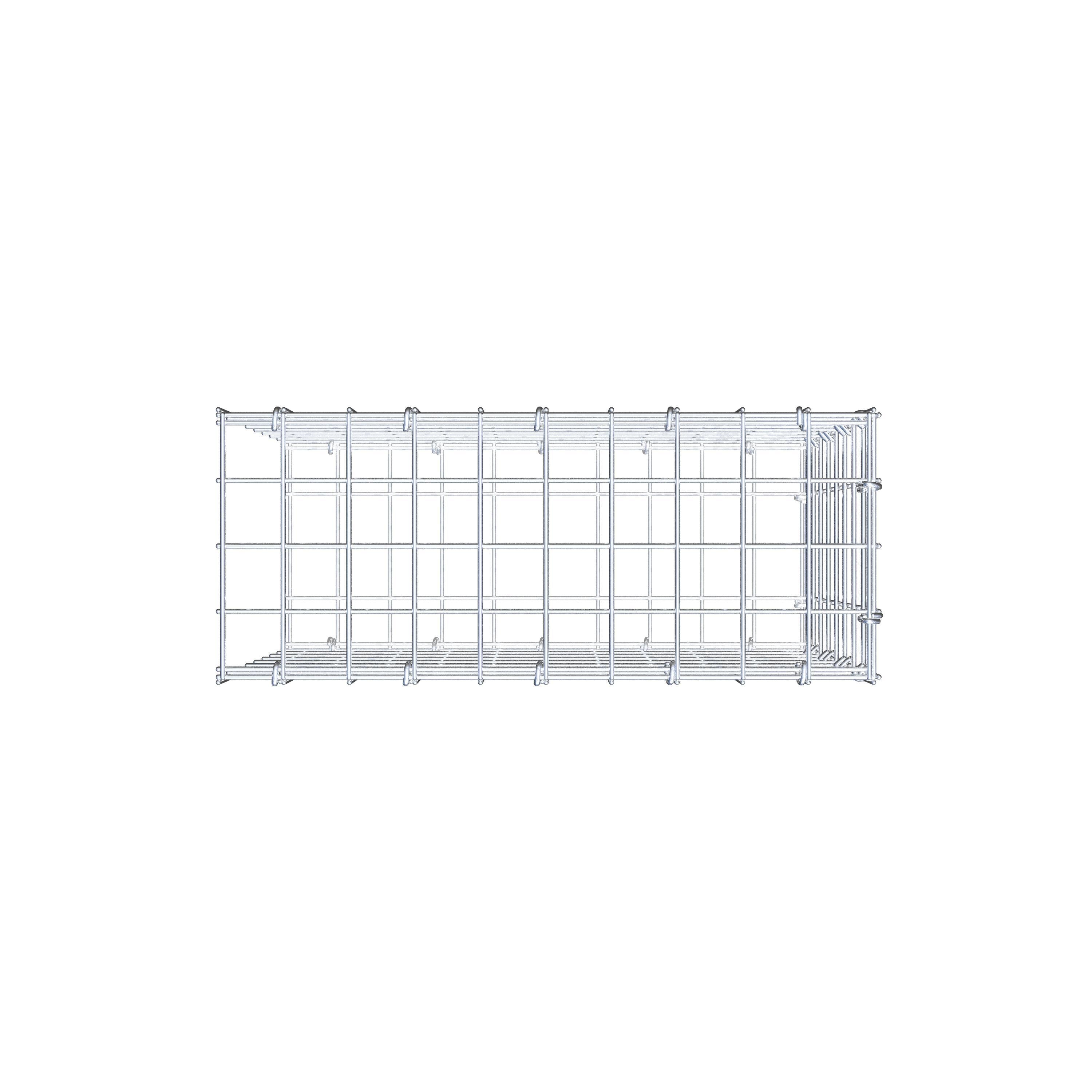 Schanskorf type 2 50 cm x 40 cm x 20 cm (L x H x D), maaswijdte 5 cm x 5 cm, C-ring