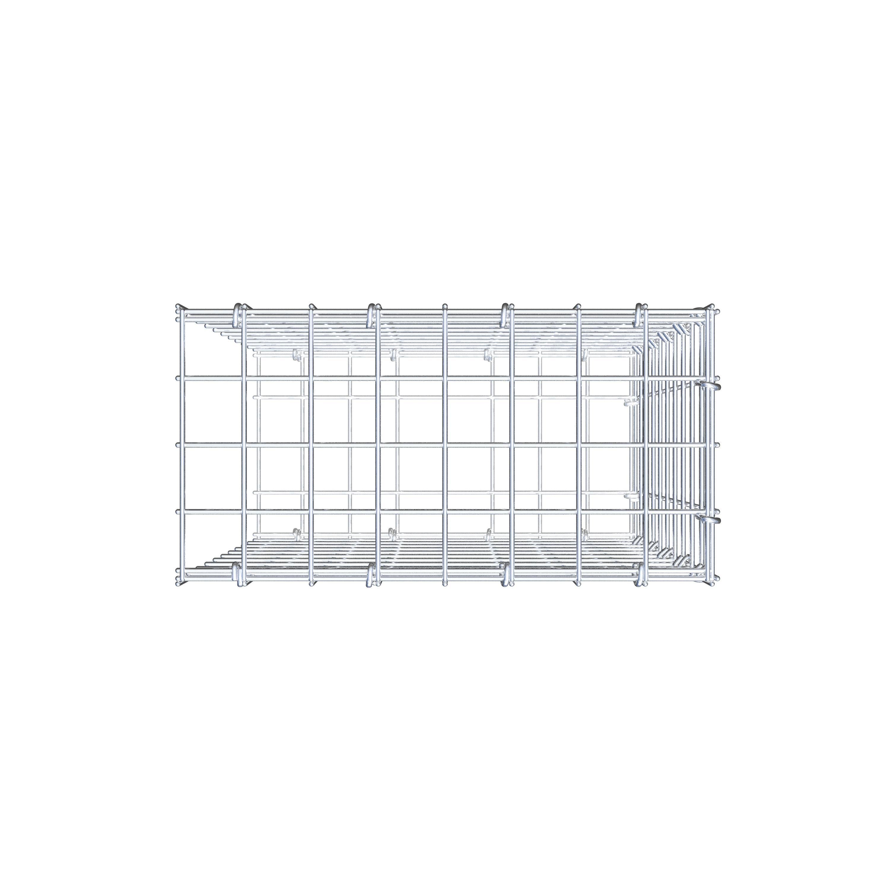 Schanskorf type 2 50 cm x 40 cm x 20 cm (L x H x D), maaswijdte 5 cm x 5 cm, C-ring