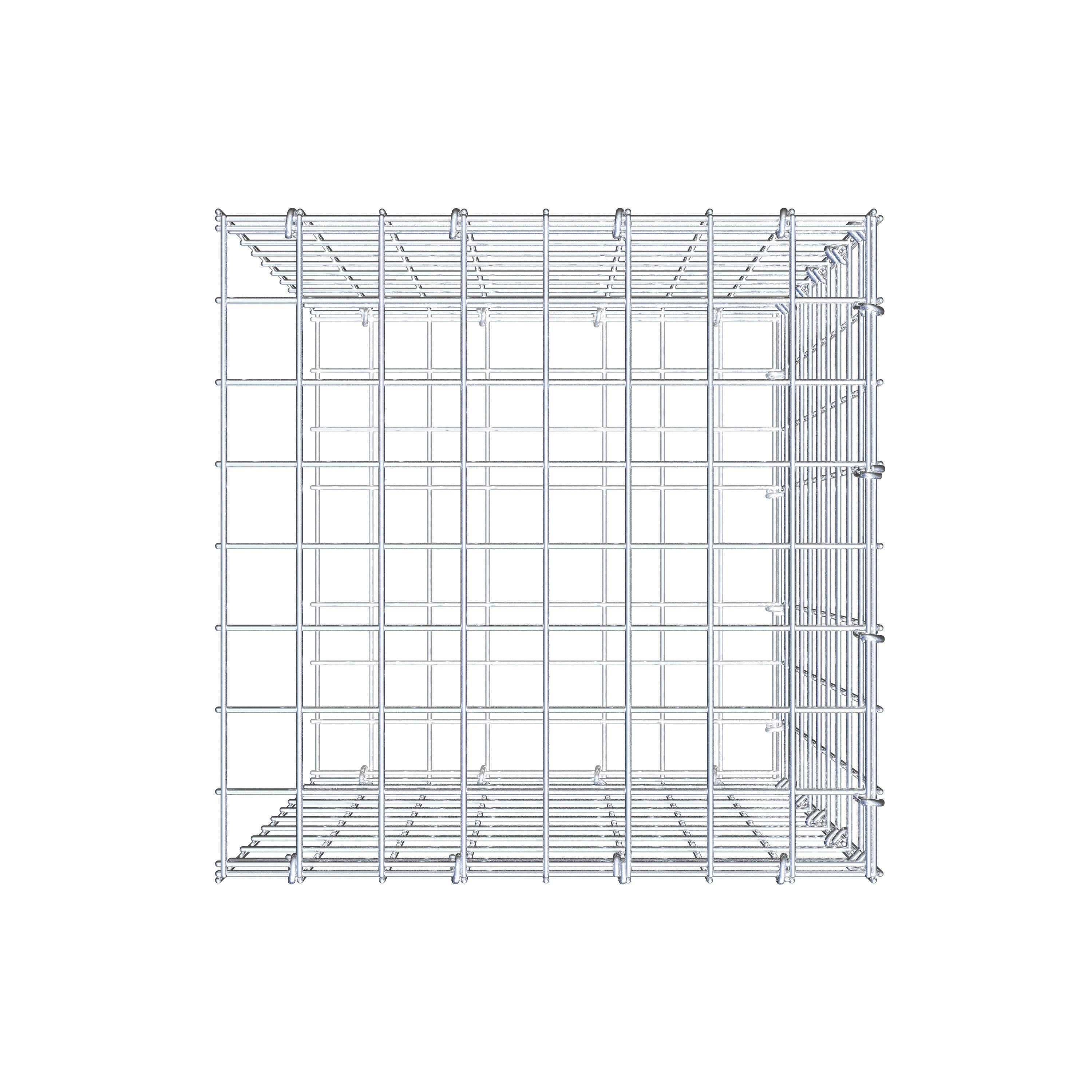 Schanskorf type 2 50 cm x 40 cm x 40 cm (L x H x D), maaswijdte 5 cm x 5 cm, C-ring