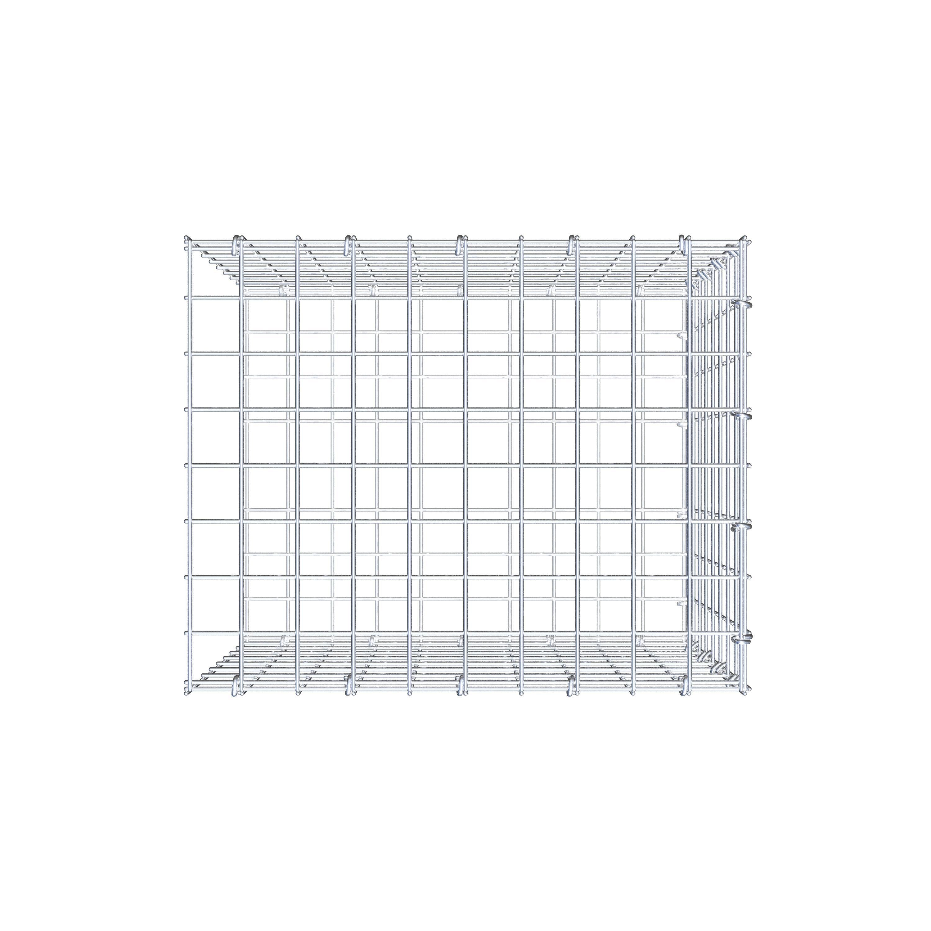 Schanskorf type 2 50 cm x 40 cm x 40 cm (L x H x D), maaswijdte 5 cm x 5 cm, C-ring