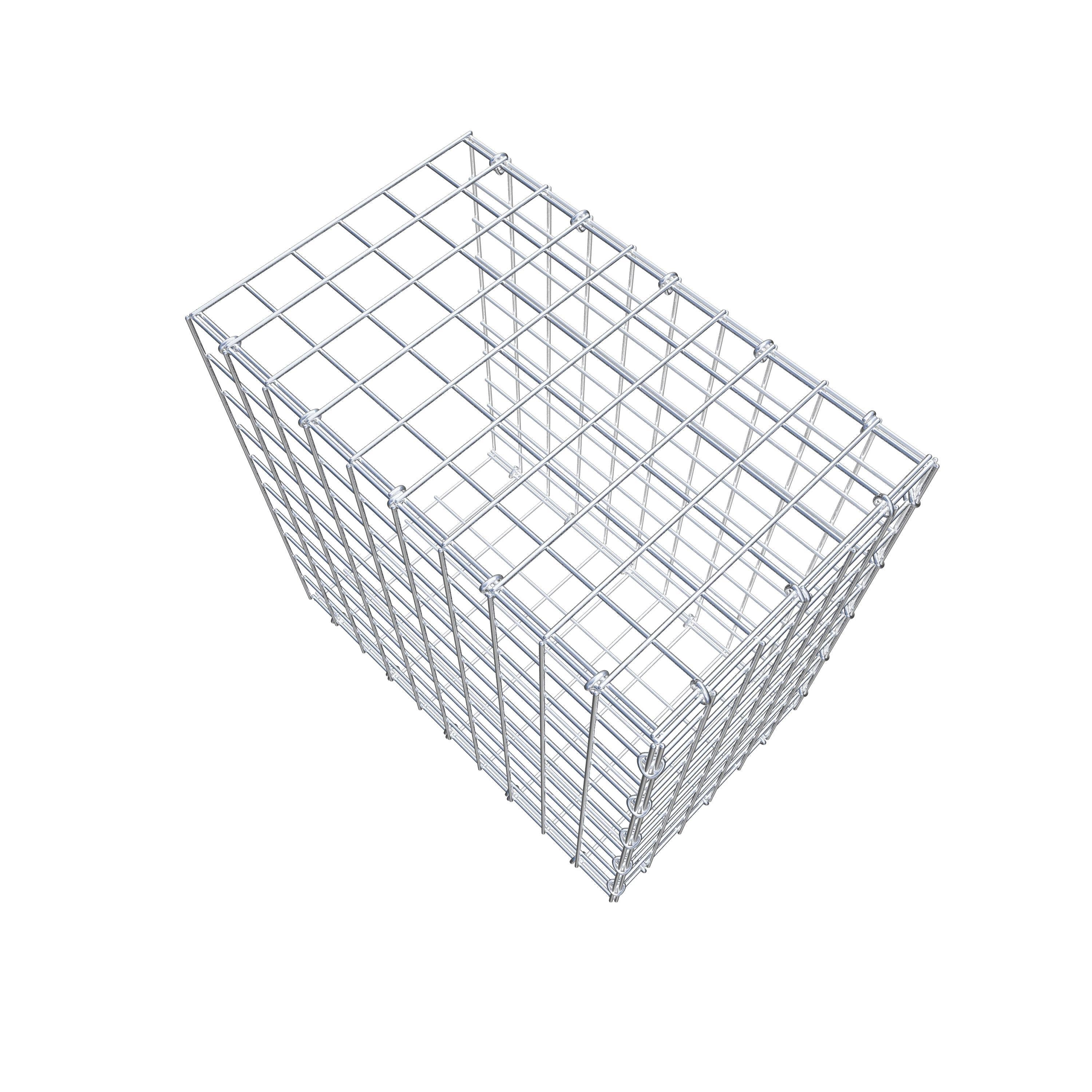 Mounted gabion type 2 50 cm x 50 cm x 30 cm (L x H x D), mesh size 5 cm x 5 cm, C-ring