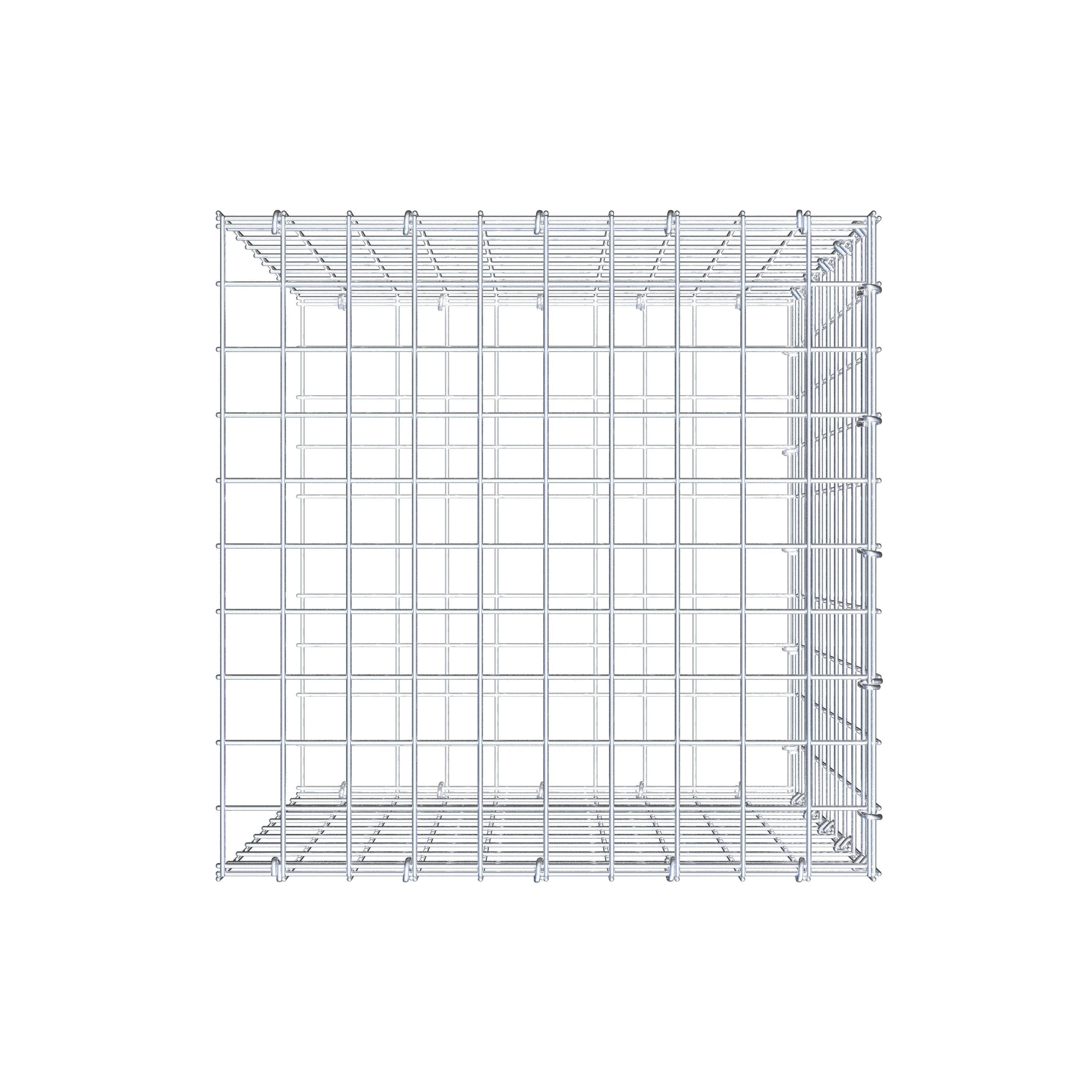 Schanskorf type 2 50 cm x 50 cm x 50 cm (L x H x D), maaswijdte 5 cm x 5 cm, C-ring