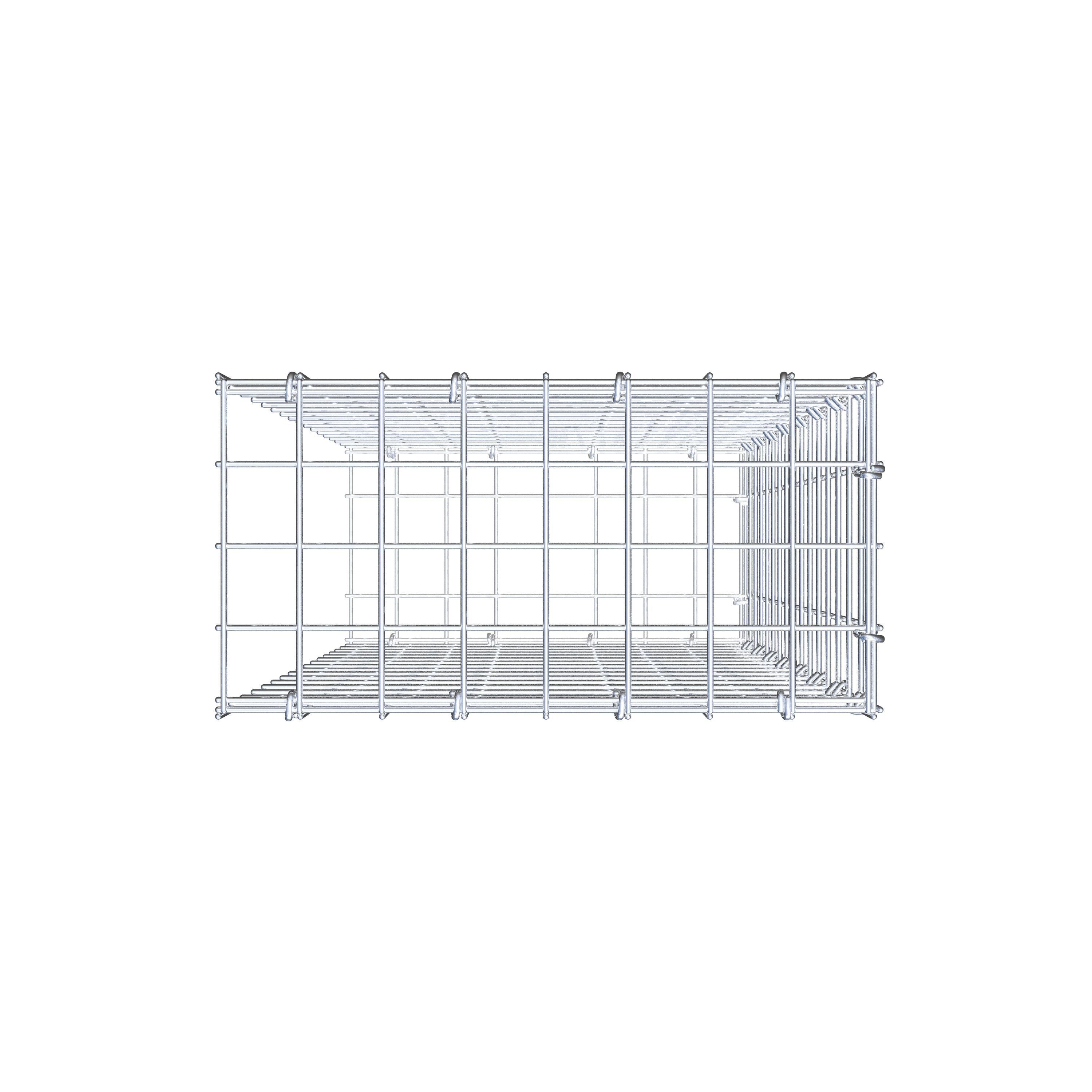 Schanskorf type 2 80 cm x 40 cm x 20 cm (L x H x D), maaswijdte 5 cm x 5 cm, C-ring