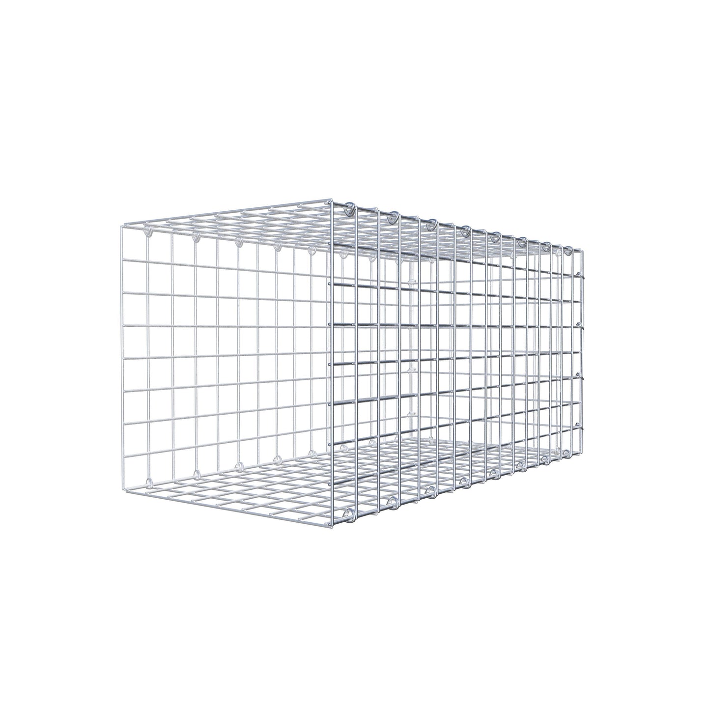 Mounted gabion type 2 80 cm x 40 cm x 40 cm (L x H x D), mesh size 5 cm x 5 cm, C-ring