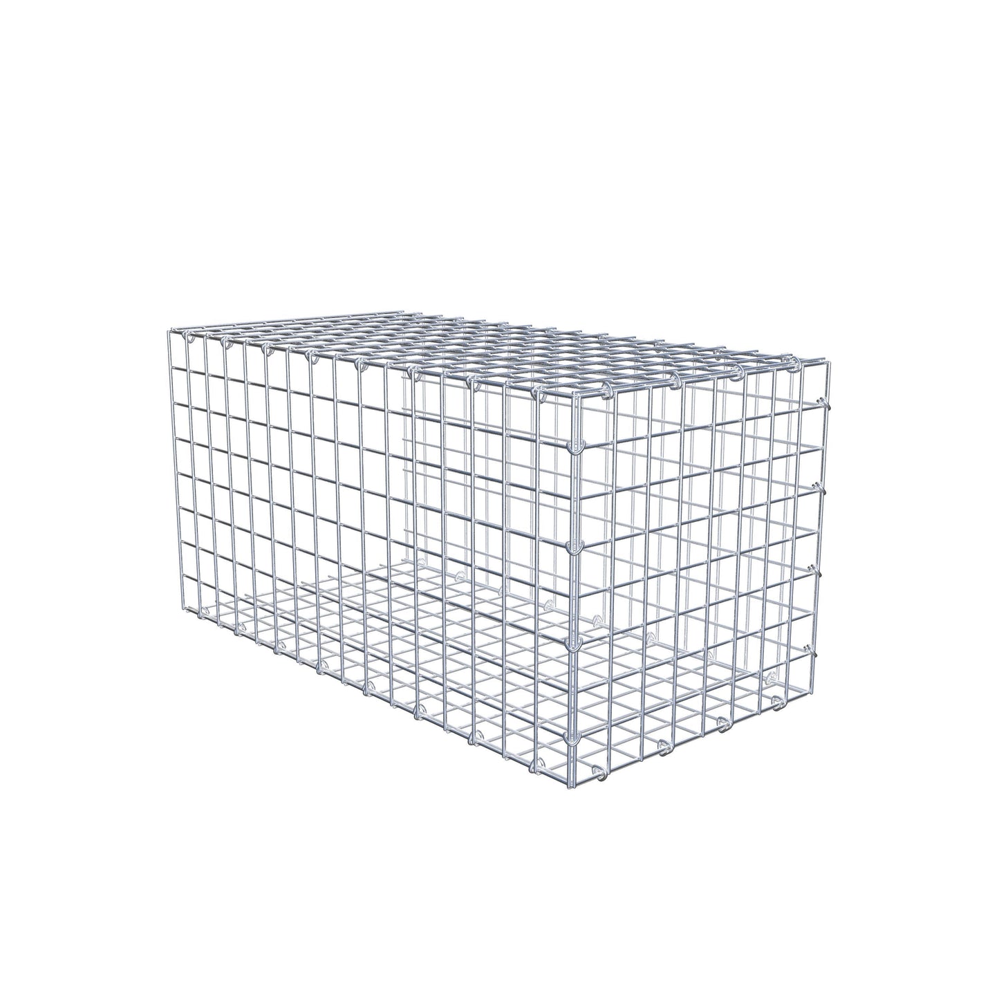 Mounted gabion type 2 80 cm x 40 cm x 40 cm (L x H x D), mesh size 5 cm x 5 cm, C-ring
