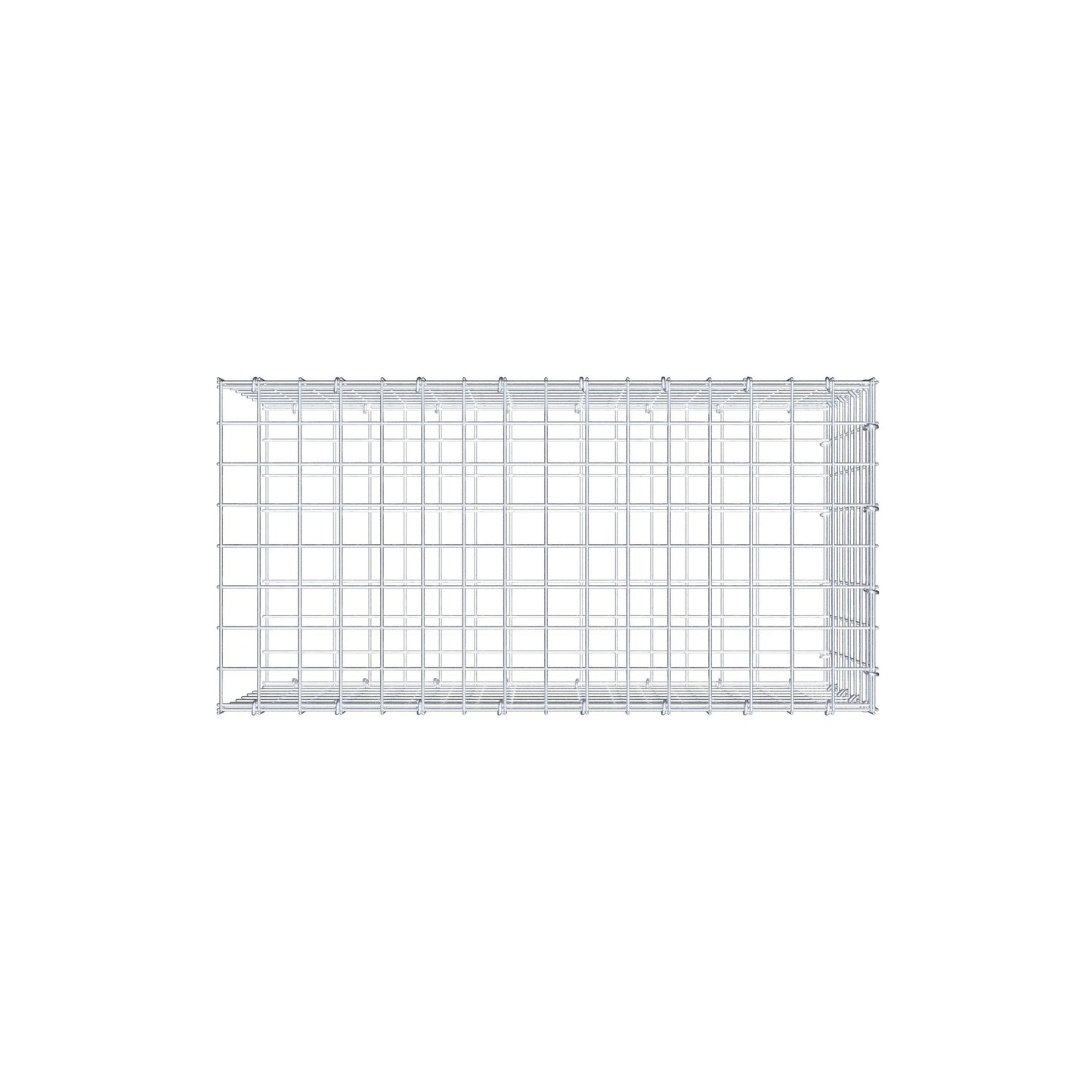 Mounted gabion type 2 80 cm x 40 cm x 40 cm (L x H x D), mesh size 5 cm x 5 cm, C-ring