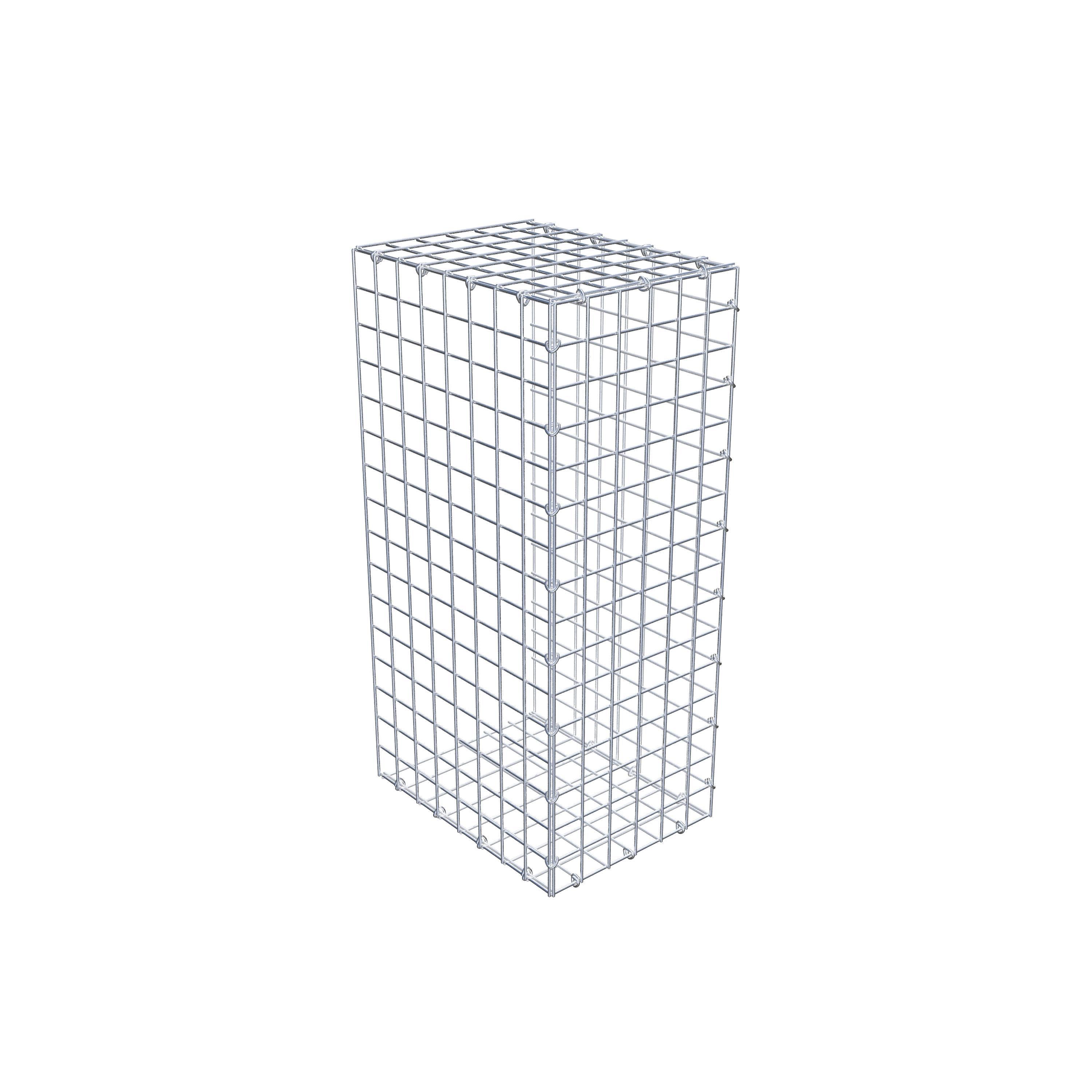 Monteret gabion type 2 80 cm x 40 cm x 30 cm (L x H x D), maskestørrelse 5 cm x 5 cm, C-ring