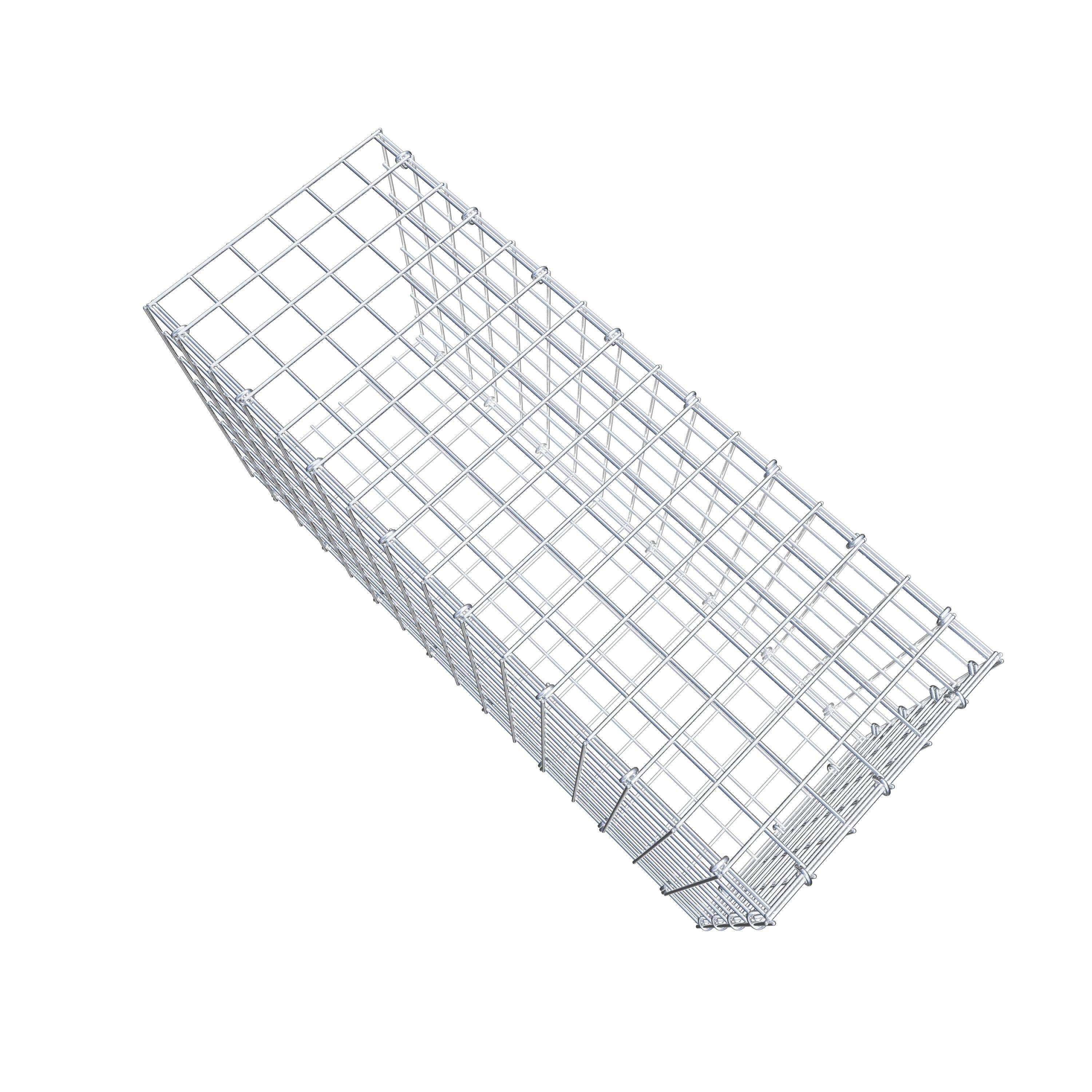 Monteret gabion type 2 80 cm x 40 cm x 30 cm (L x H x D), maskestørrelse 5 cm x 5 cm, C-ring