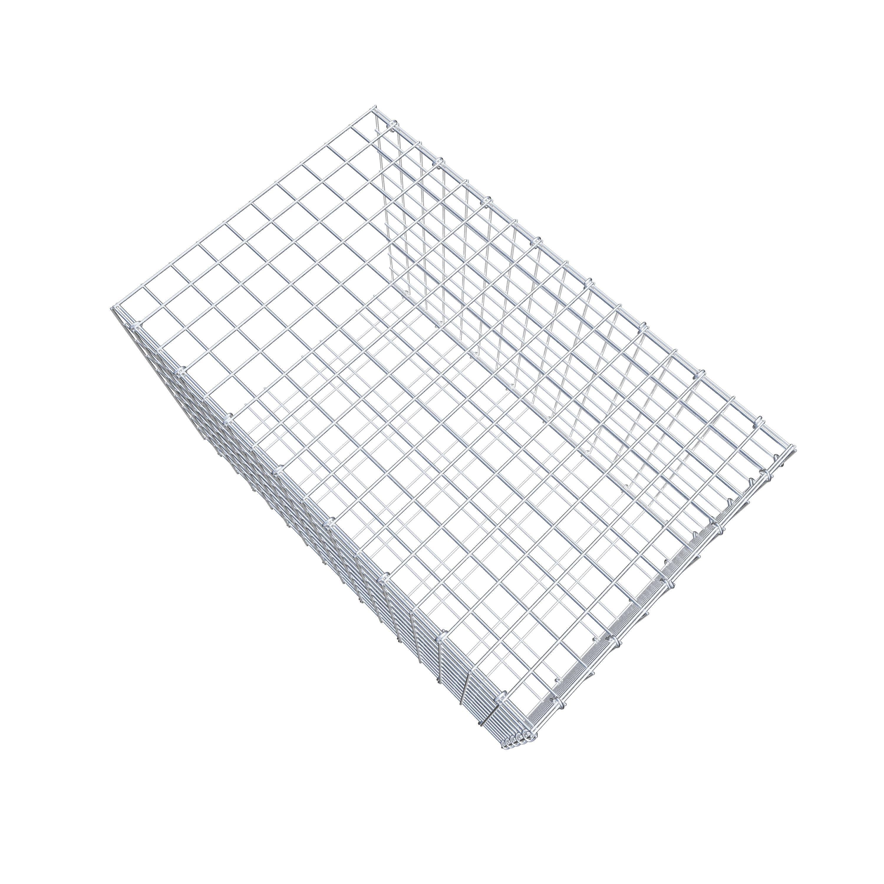 Monteret gabion type 2 80 cm x 50 cm x 50 cm (L x H x D), maskestørrelse 5 cm x 5 cm, C-ring