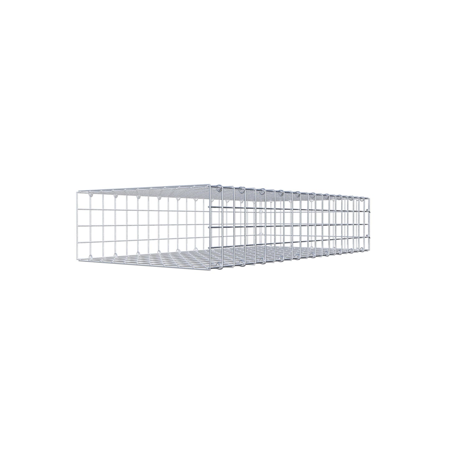 Anbaugabione Typ 2 100 cm x 20 cm x 50 cm (L x H x T), Maschenweite 5 cm x 5 cm, C-Ring