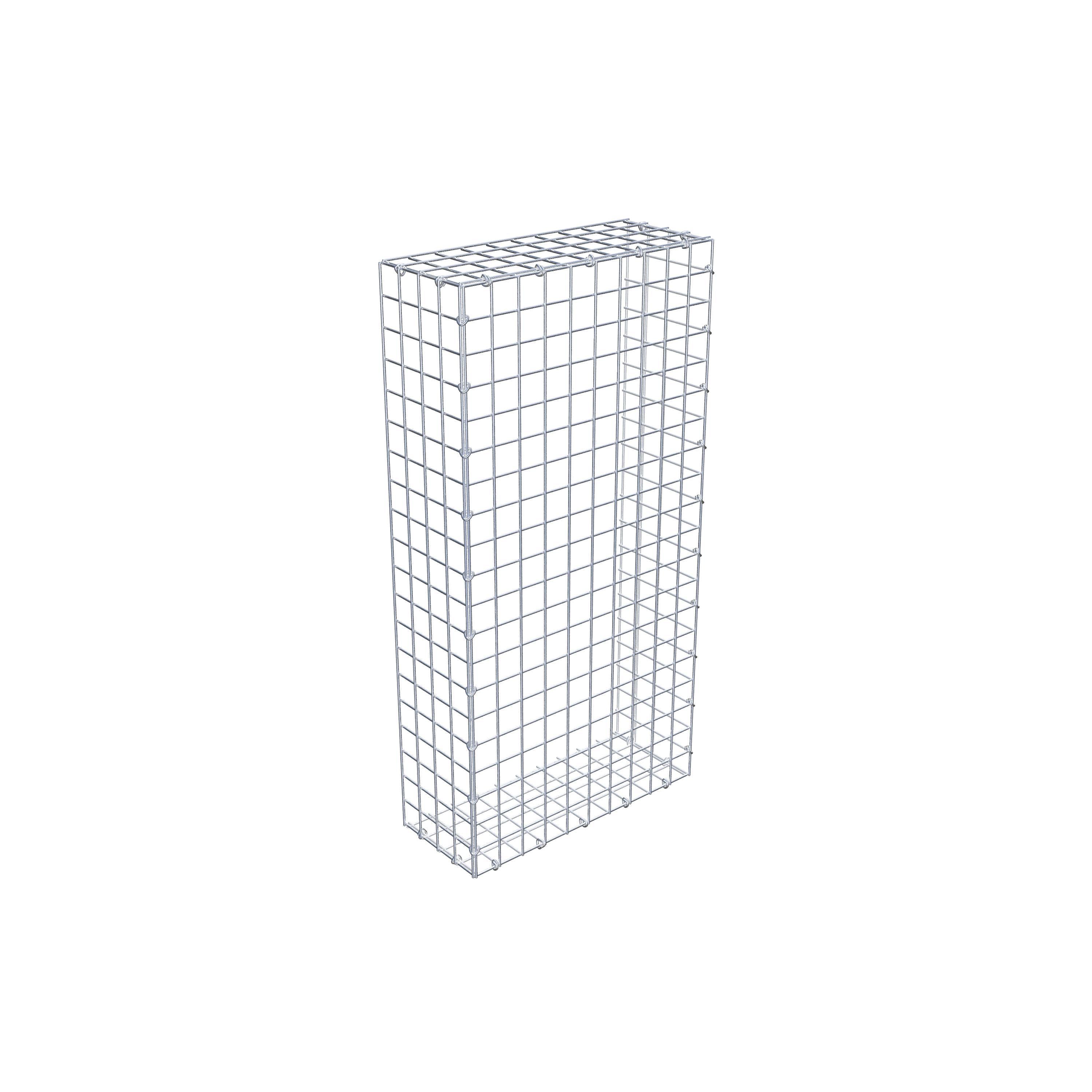 Monteret gabion type 2 100 cm x 20 cm x 50 cm (L x H x D), maskestørrelse 5 cm x 5 cm, C-ring