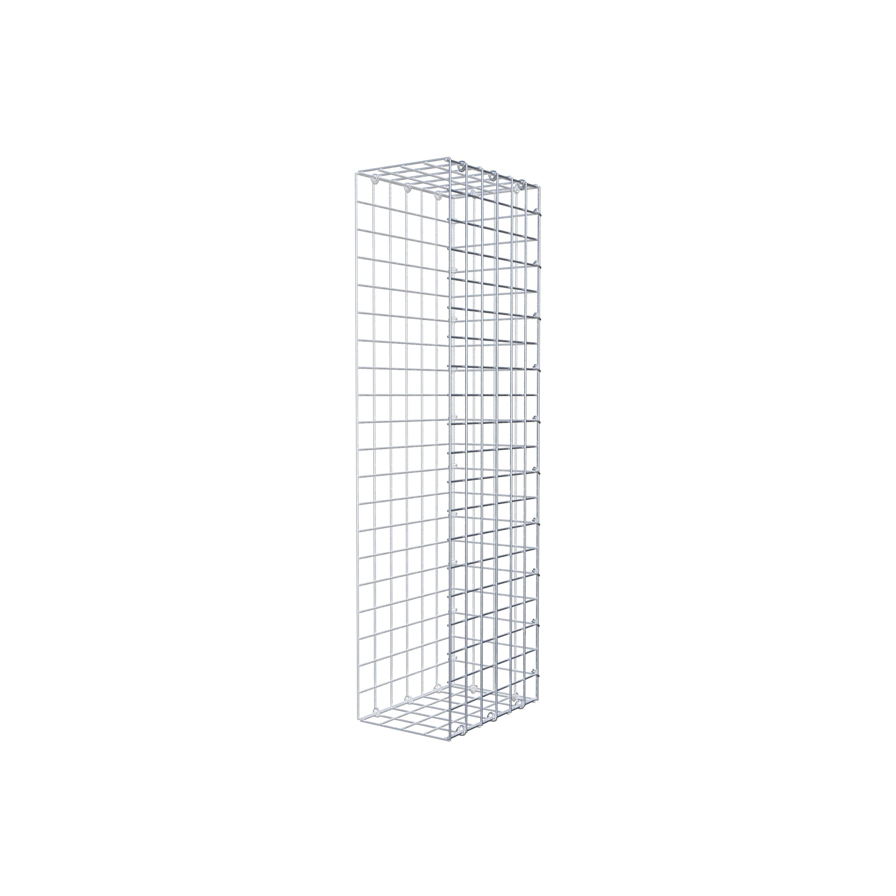 Monteret gabion type 2 100 cm x 30 cm x 20 cm (L x H x D), maskestørrelse 5 cm x 5 cm, C-ring