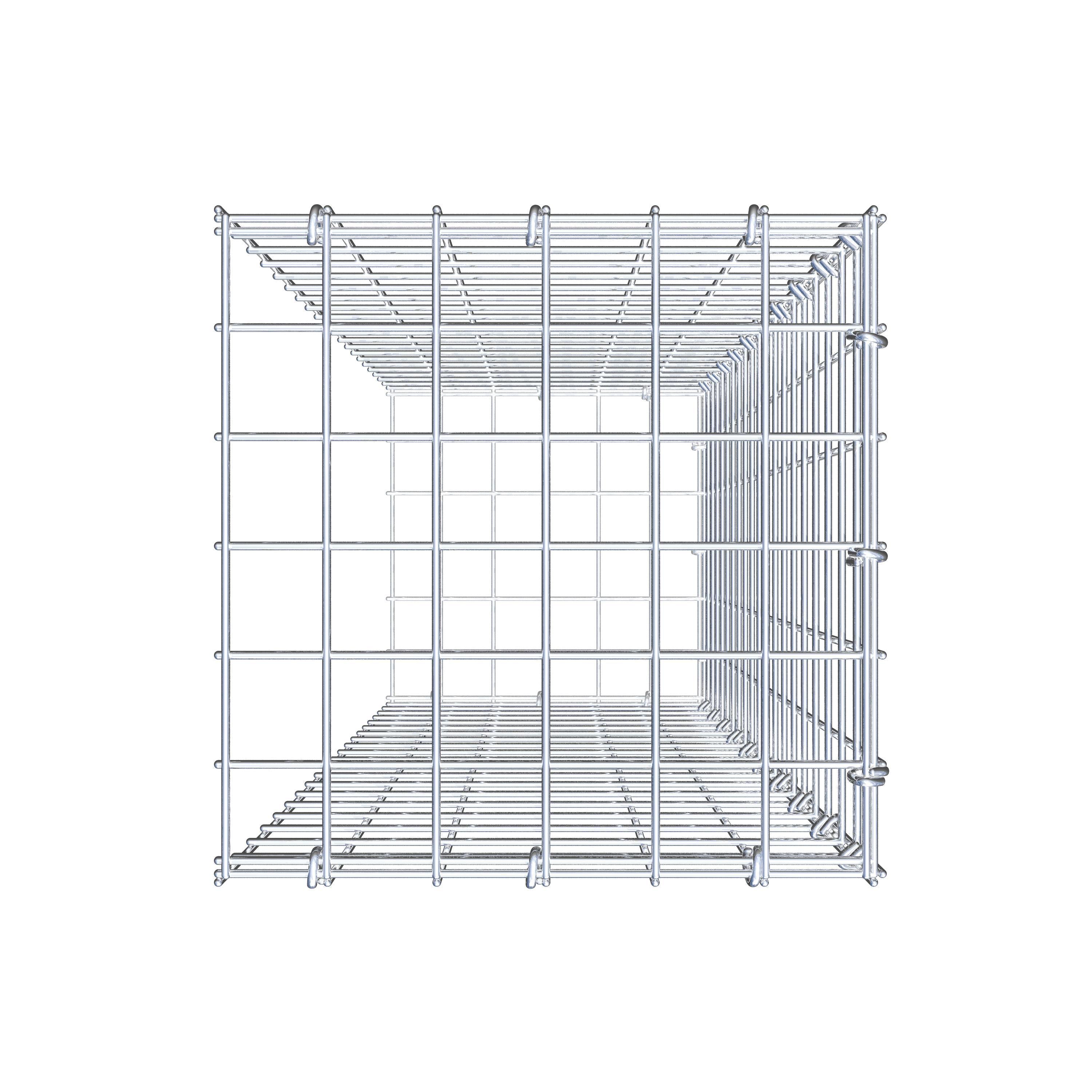 Anbaugabione Typ 2 100 cm x 30 cm x 30 cm (L x H x T), Maschenweite 5 cm x 5 cm, C-Ring