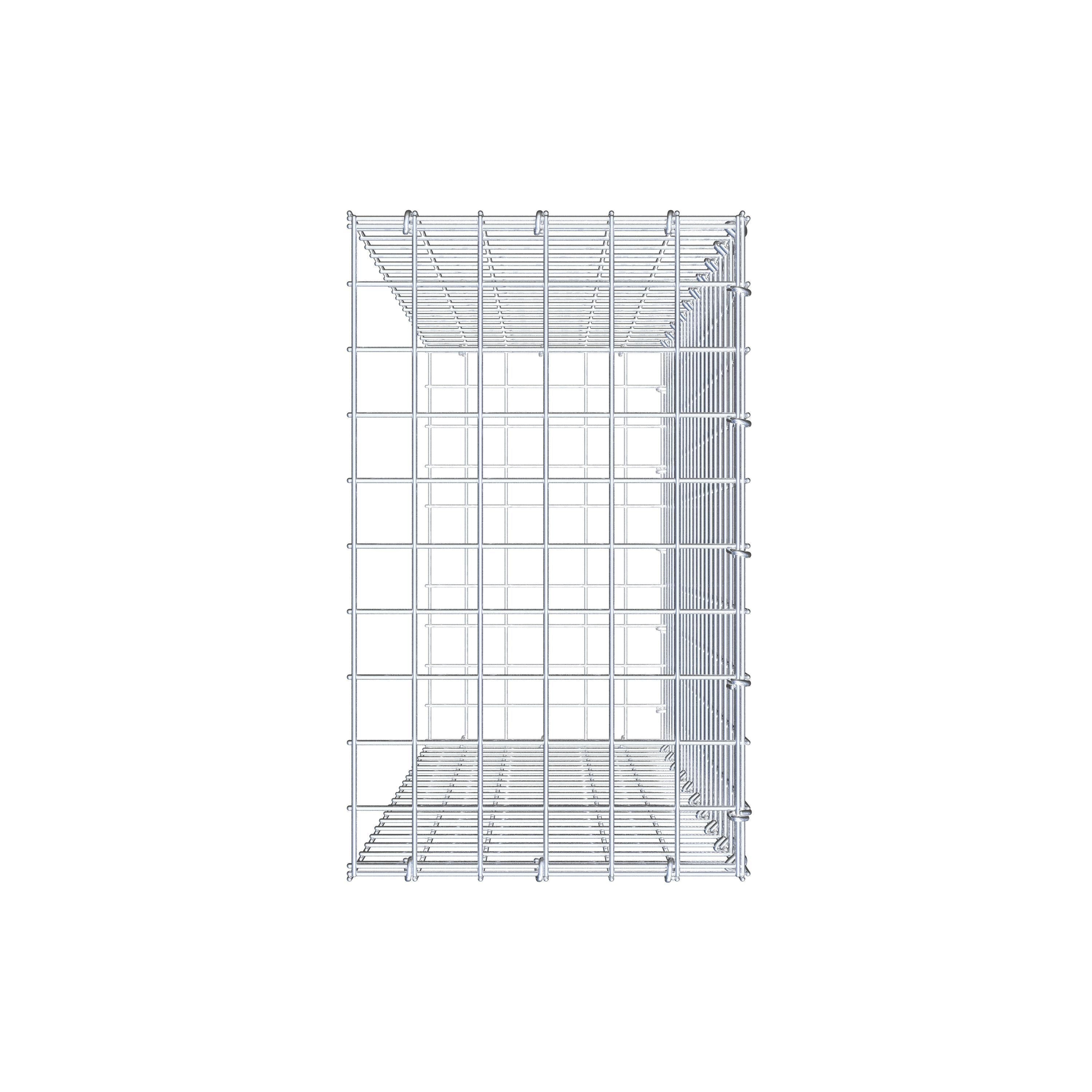 Schanskorf type 2 100 cm x 30 cm x 50 cm (L x H x D), maaswijdte 5 cm x 5 cm, C-ring