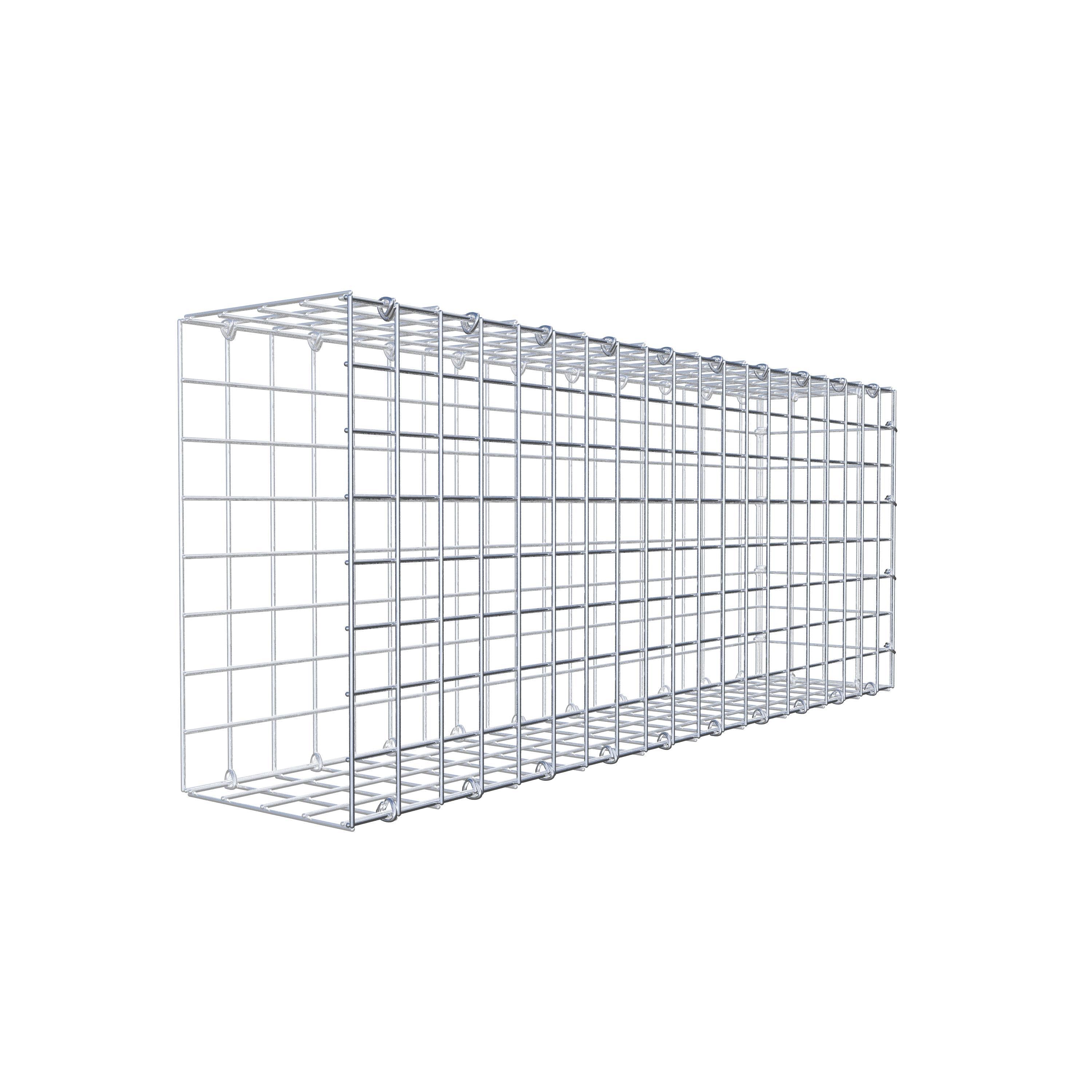 Monteret gabion type 2 100 cm x 40 cm x 20 cm (L x H x D), maskestørrelse 5 cm x 5 cm, C-ring