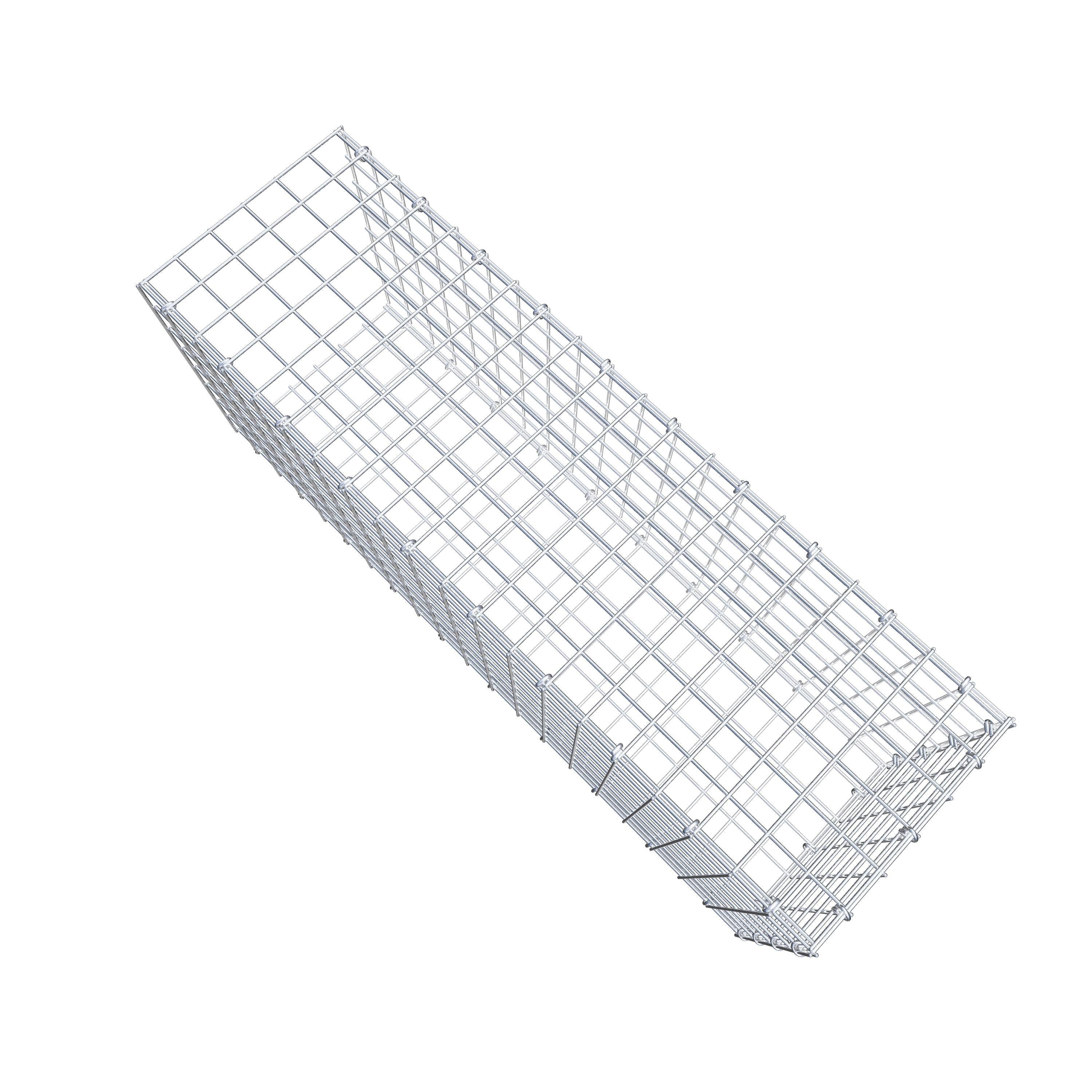 Mounted gabion type 2 100 cm x 40 cm x 30 cm (L x H x D), mesh size 5 cm x 5 cm, C-ring