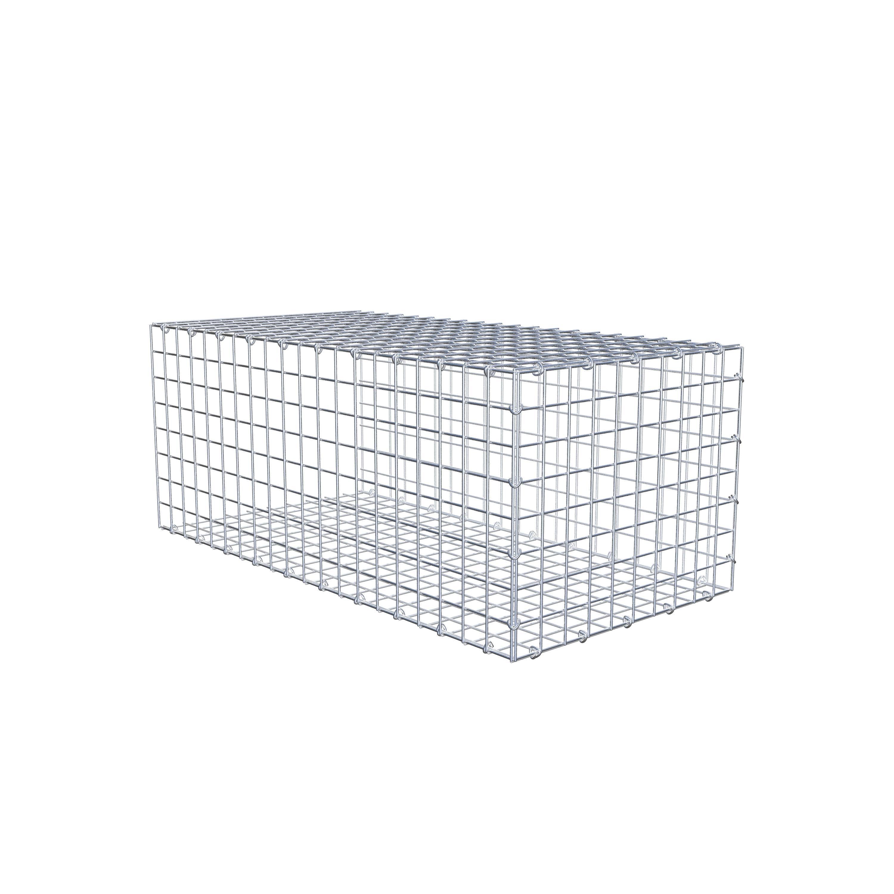 Monteret gabion type 2 100 cm x 40 cm x 50 cm (L x H x D), maskestørrelse 5 cm x 5 cm, C-ring