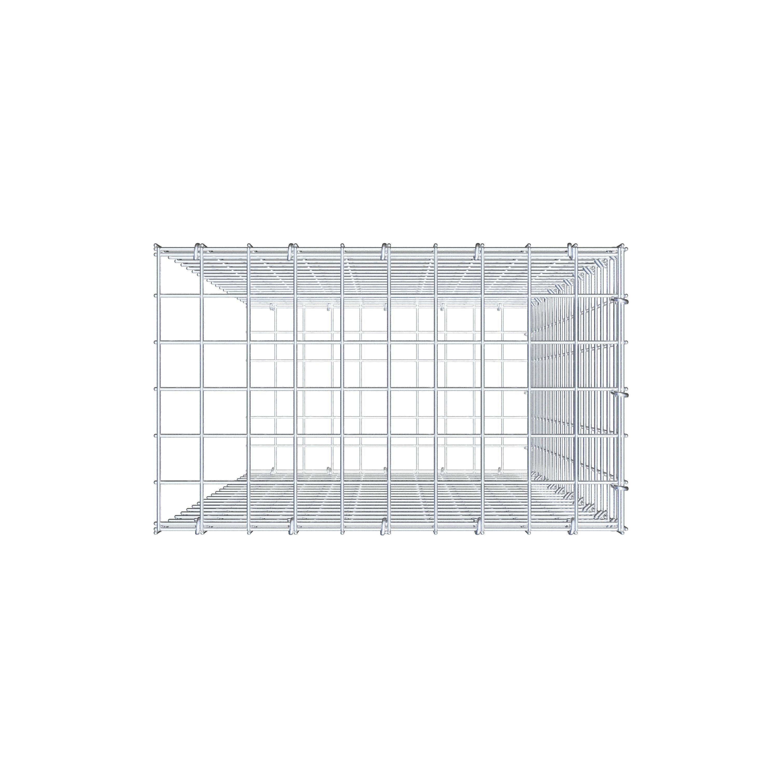 Schanskorf type 2 100 cm x 50 cm x 30 cm (L x H x D), maaswijdte 5 cm x 5 cm, C-ring