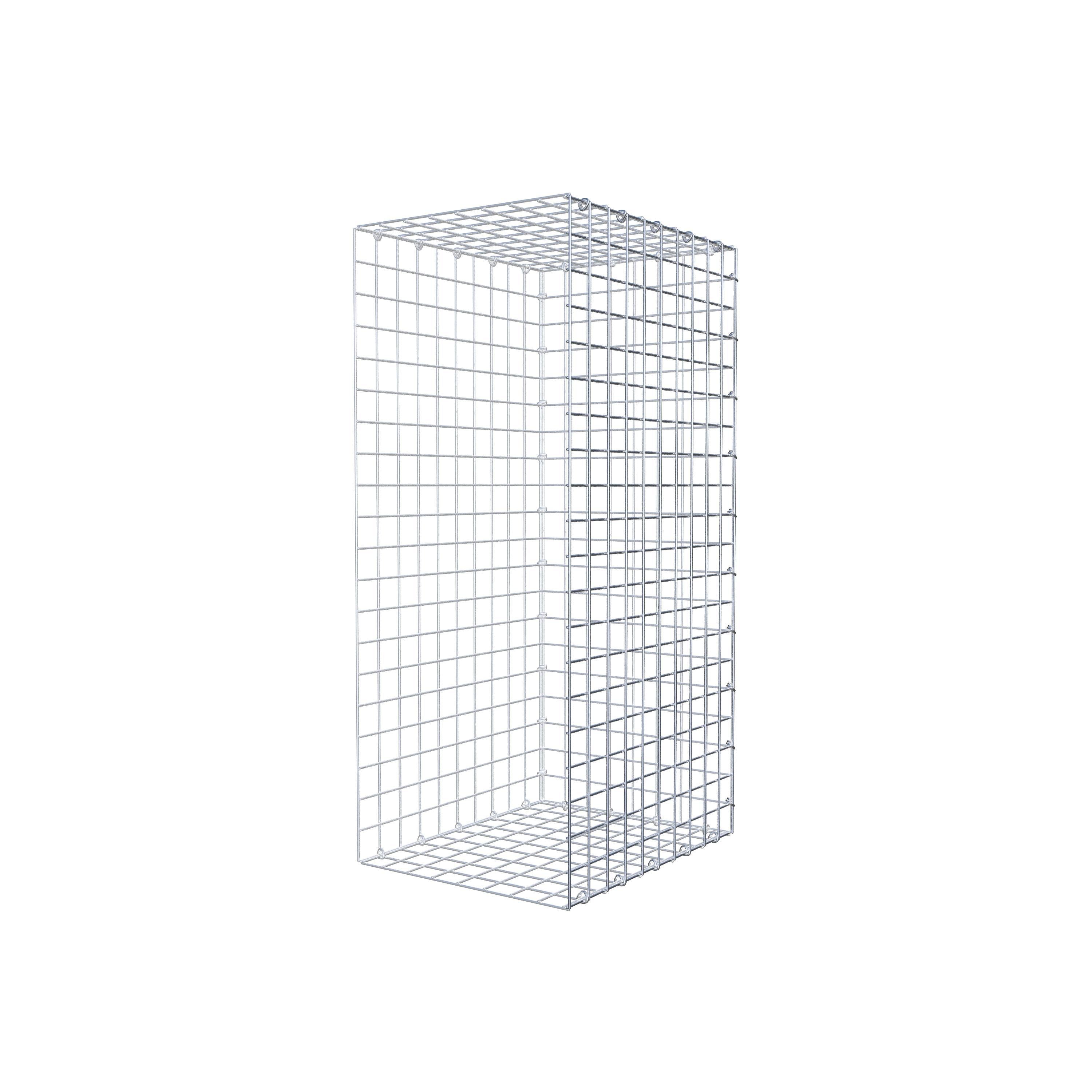 Monteret gabion type 2 100 cm x 50 cm x 40 cm (L x H x D), maskestørrelse 5 cm x 5 cm, C-ring