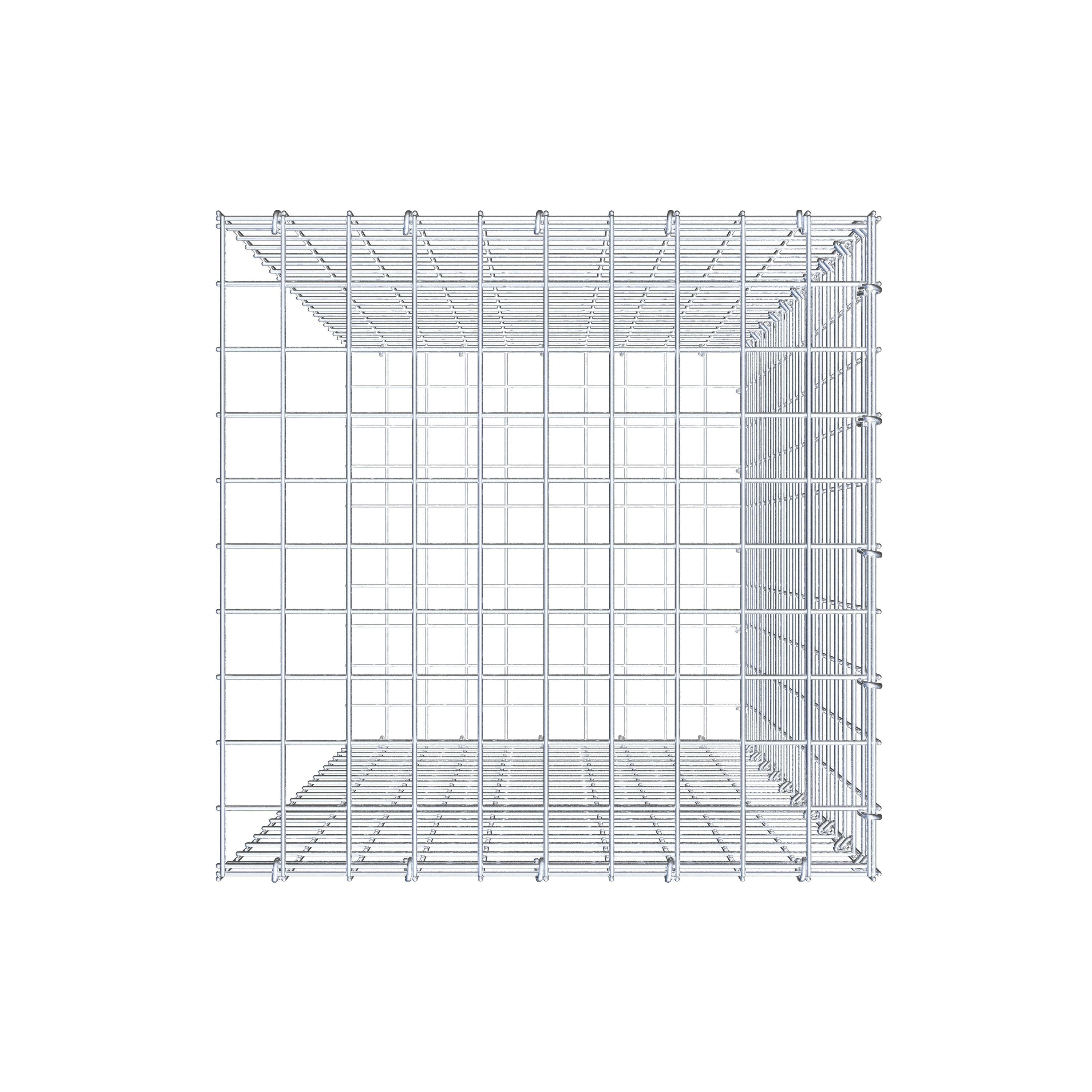 Gabião Tipo 2 100 cm x 50 cm x 50 cm (C x A x P), malhagem 5 cm x 5 cm, anel C