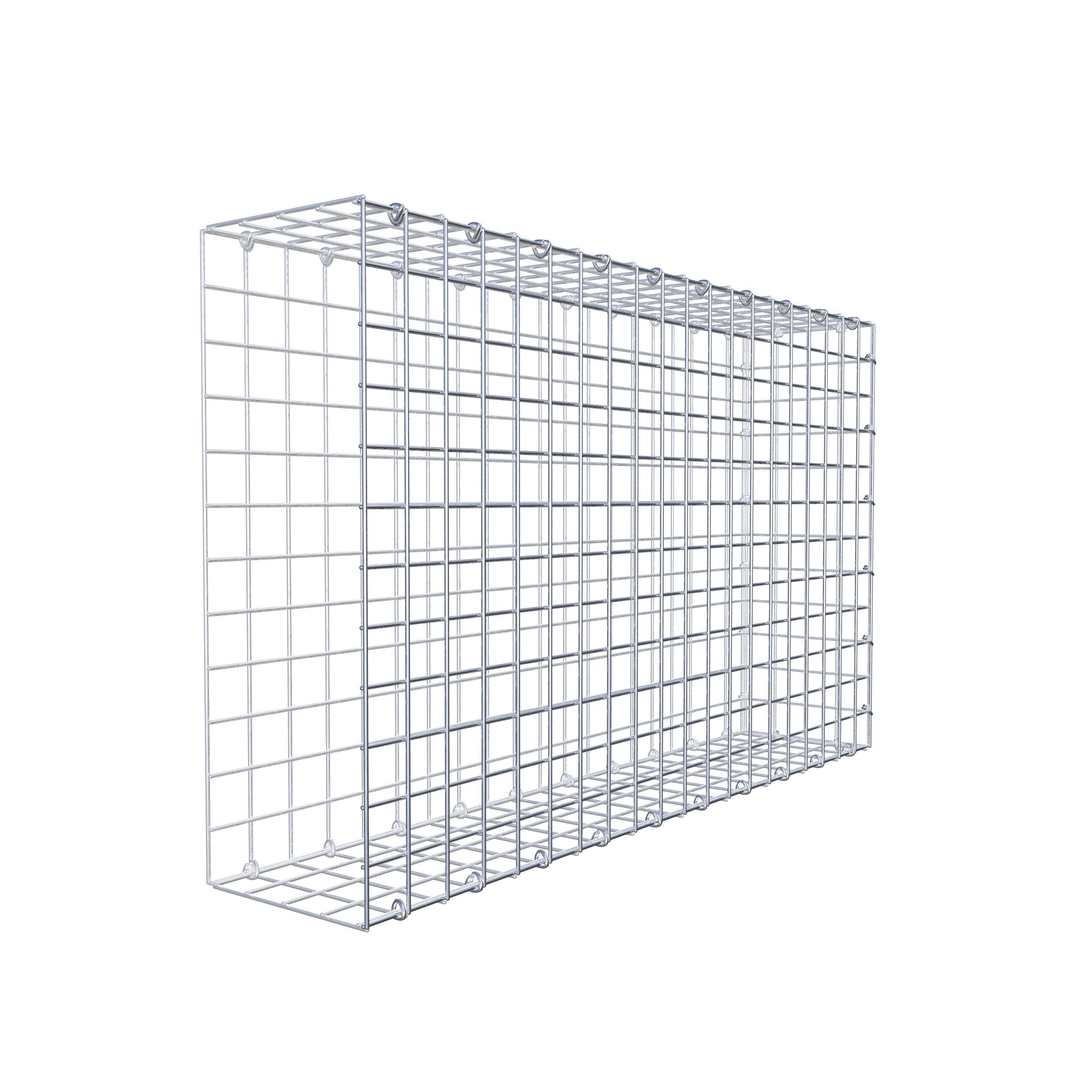 Monteret gabion type 2 100 cm x 60 cm x 20 cm (L x H x D), maskestørrelse 5 cm x 5 cm, C-ring