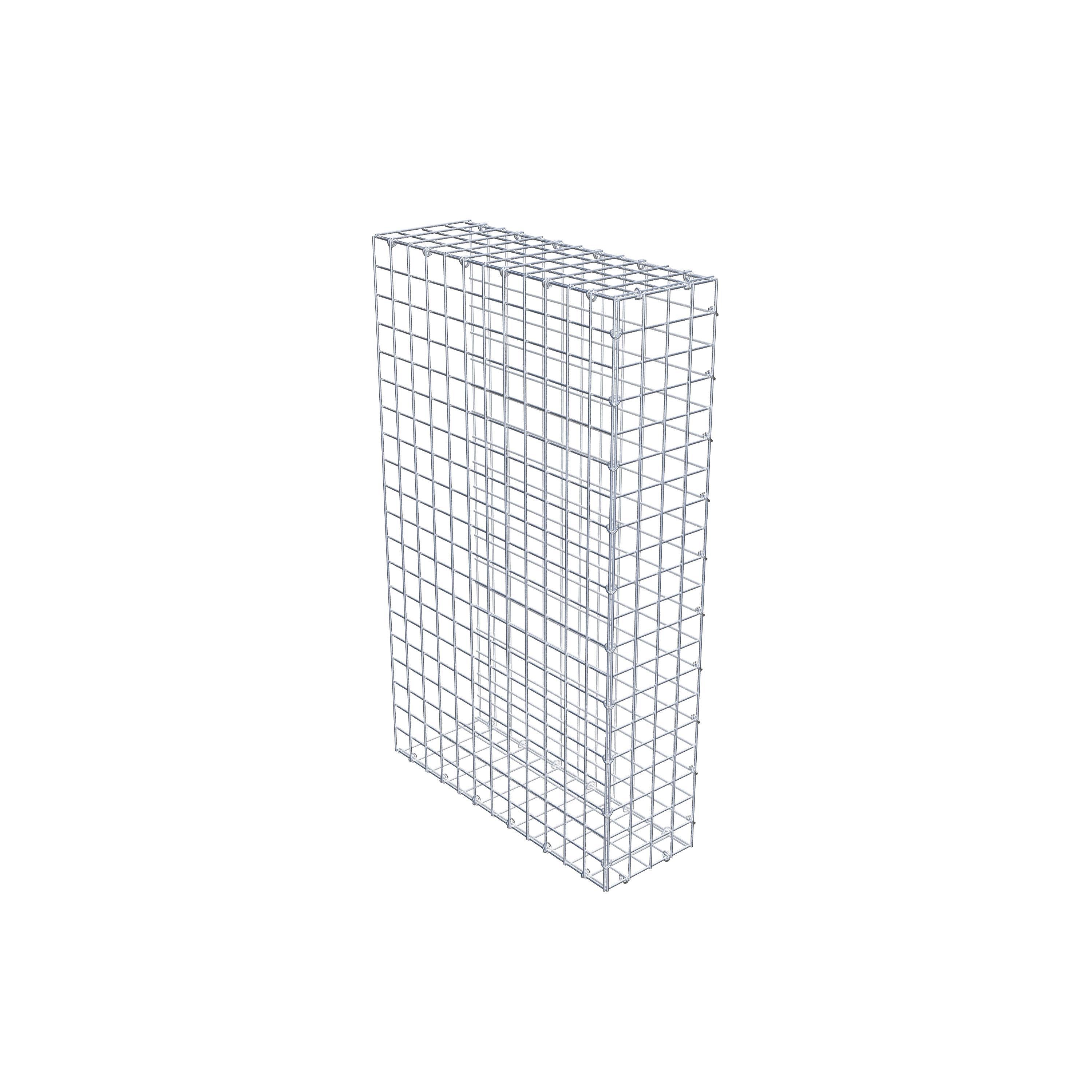 Monteret gabion type 2 100 cm x 60 cm x 20 cm (L x H x D), maskestørrelse 5 cm x 5 cm, C-ring