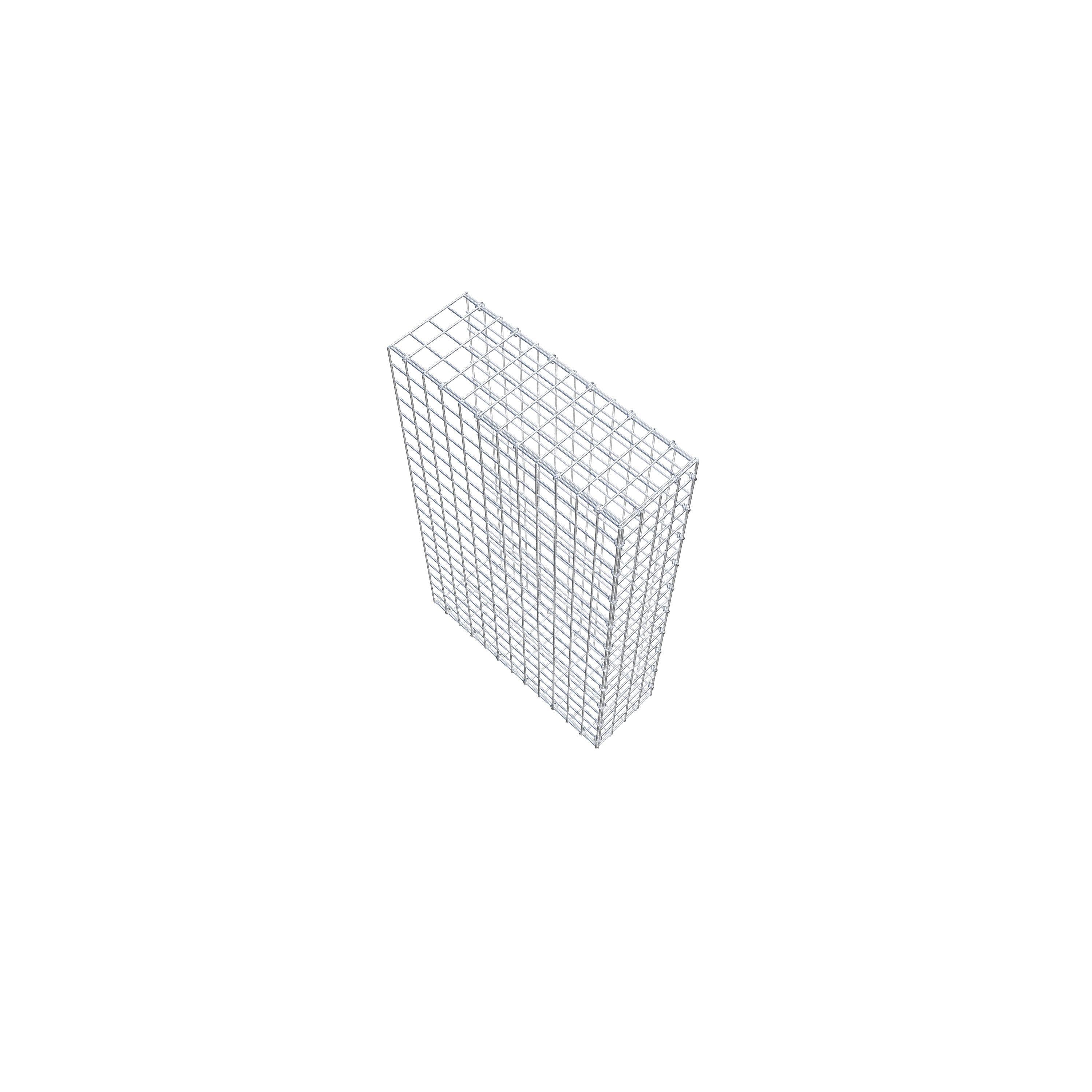 Monteret gabion type 2 100 cm x 60 cm x 20 cm (L x H x D), maskestørrelse 5 cm x 5 cm, C-ring