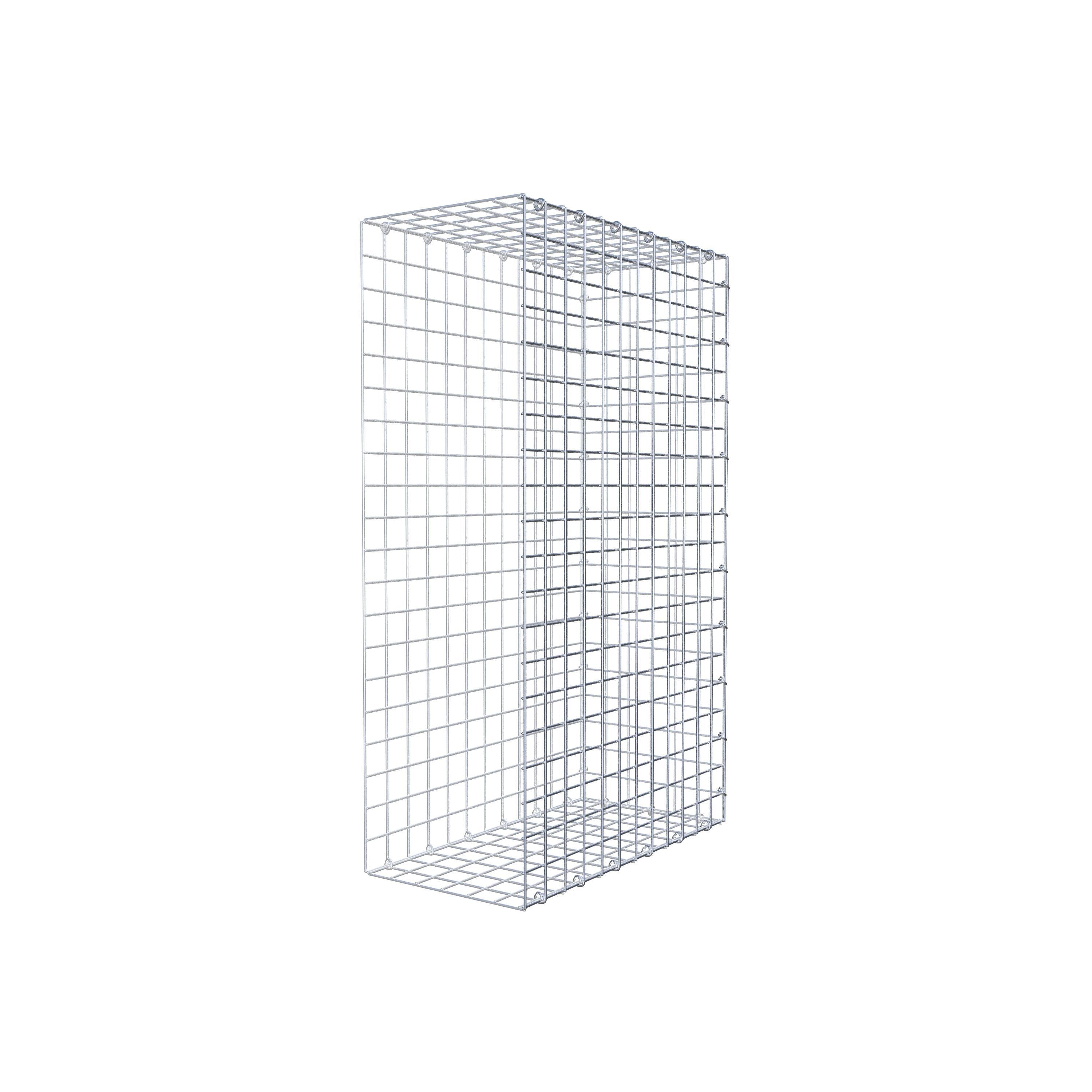 Monteret gabion type 2 100 cm x 60 cm x 30 cm (L x H x D), maskestørrelse 5 cm x 5 cm, C-ring