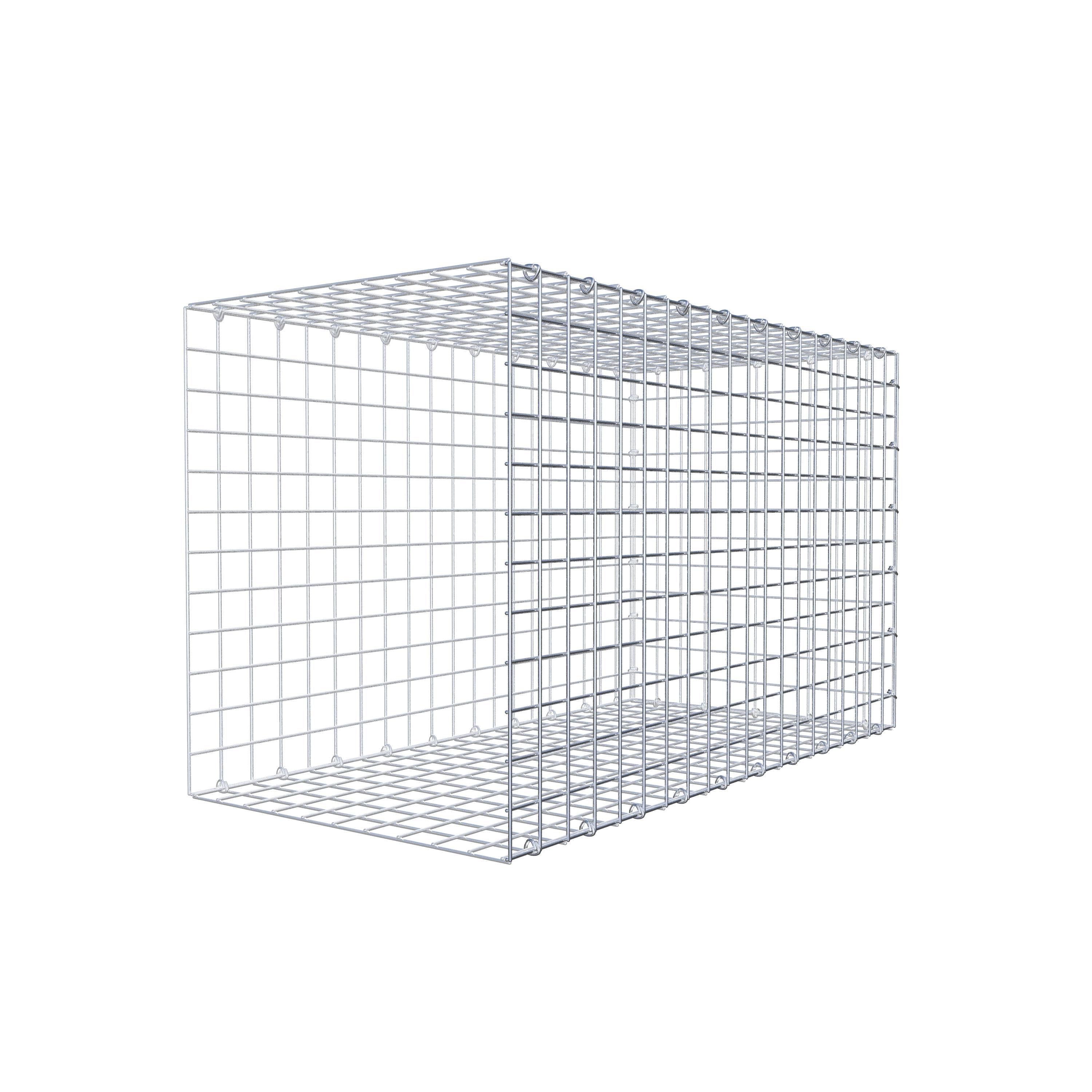 Monteret gabion type 2 100 cm x 60 cm x 50 cm (L x H x D), maskestørrelse 5 cm x 5 cm, C-ring