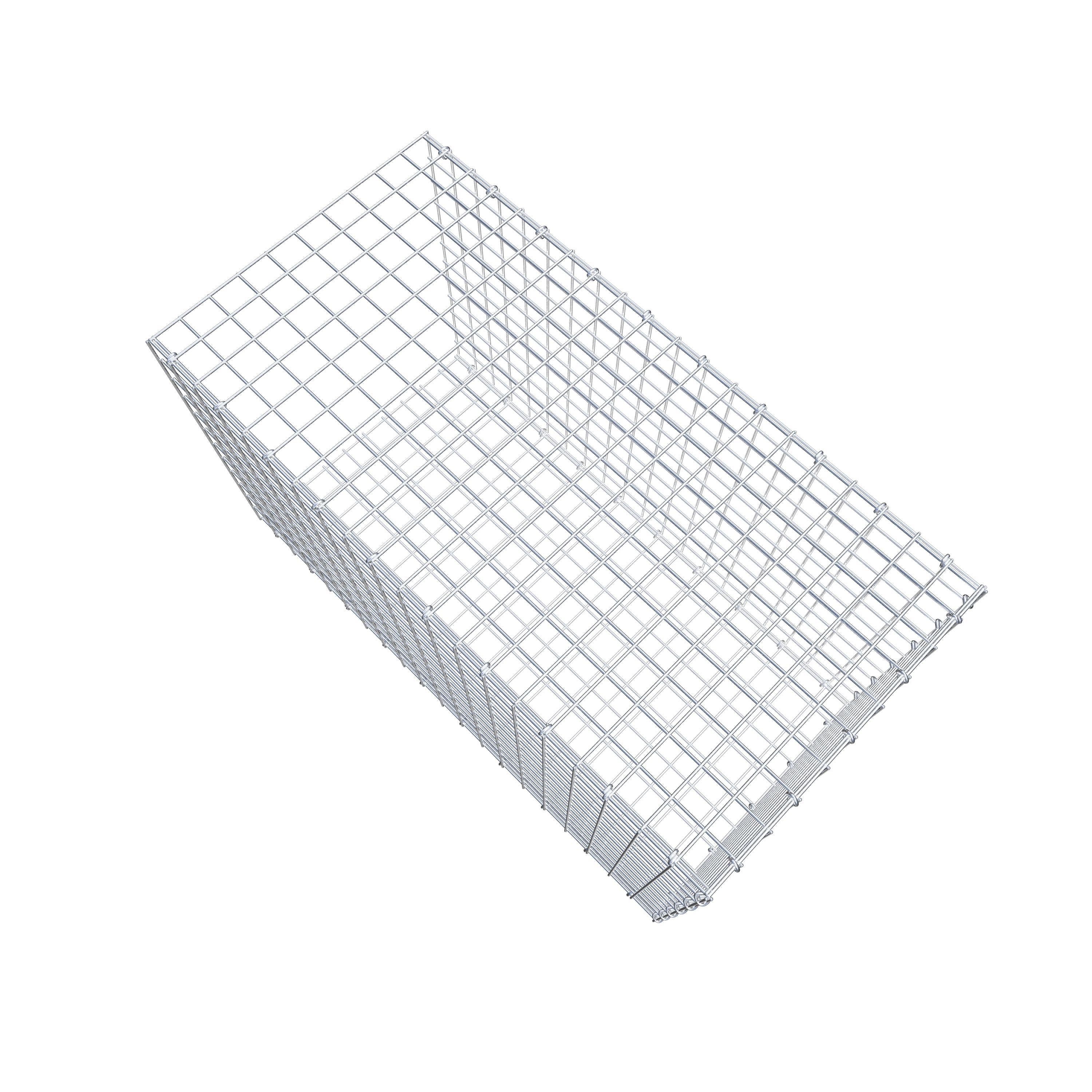 Monteret gabion type 2 100 cm x 60 cm x 50 cm (L x H x D), maskestørrelse 5 cm x 5 cm, C-ring