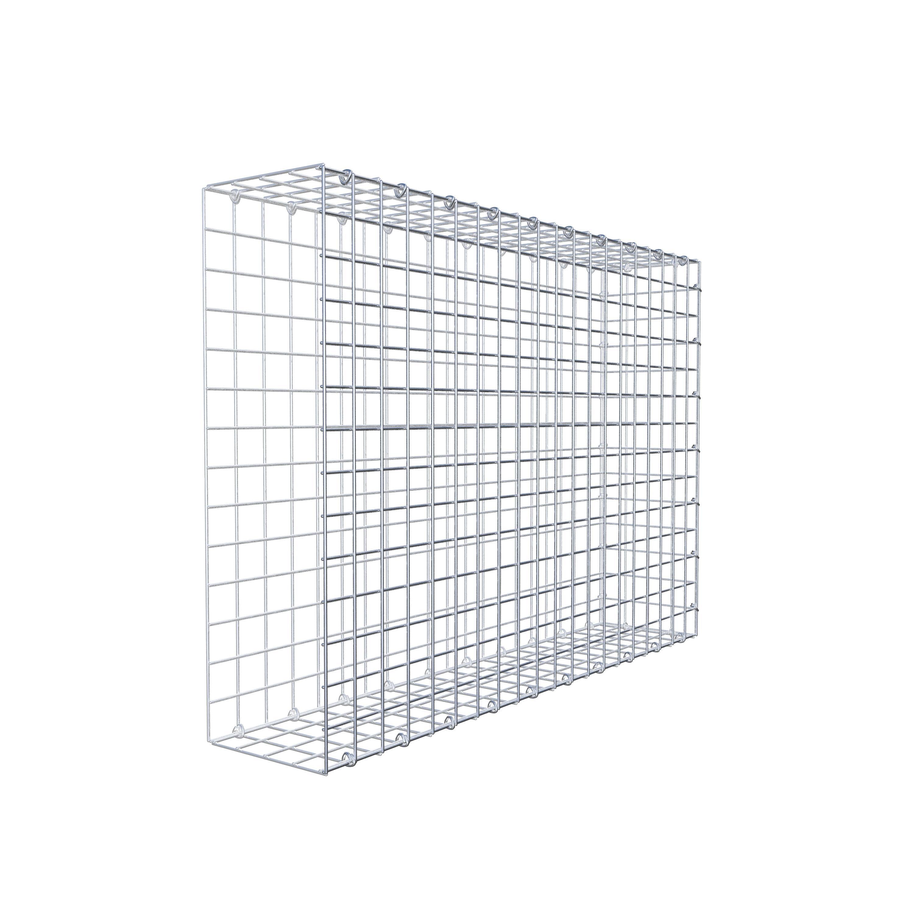 Monteret gabion type 2 100 cm x 70 cm x 20 cm (L x H x D), maskestørrelse 5 cm x 5 cm, C-ring