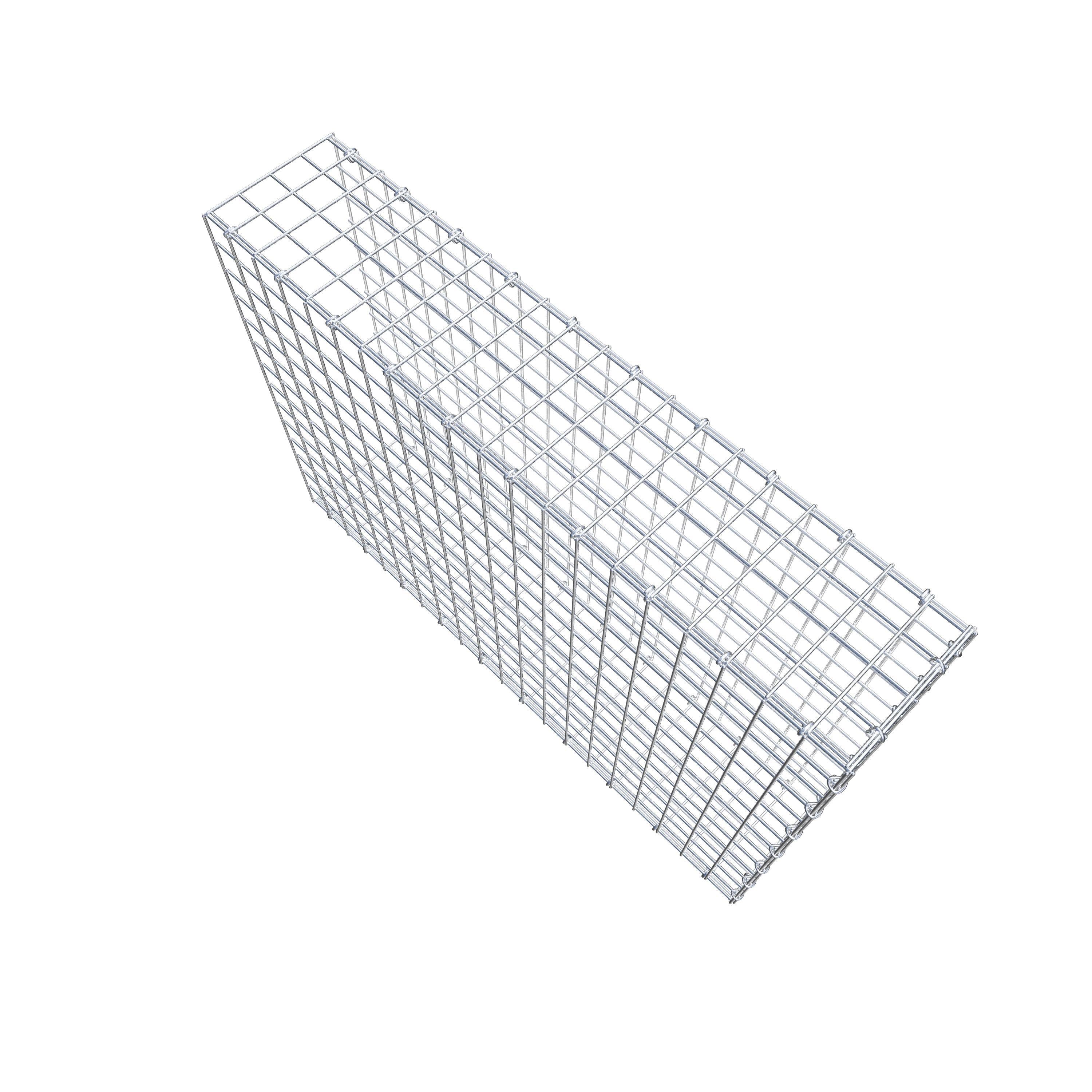 Monteret gabion type 2 100 cm x 70 cm x 20 cm (L x H x D), maskestørrelse 5 cm x 5 cm, C-ring