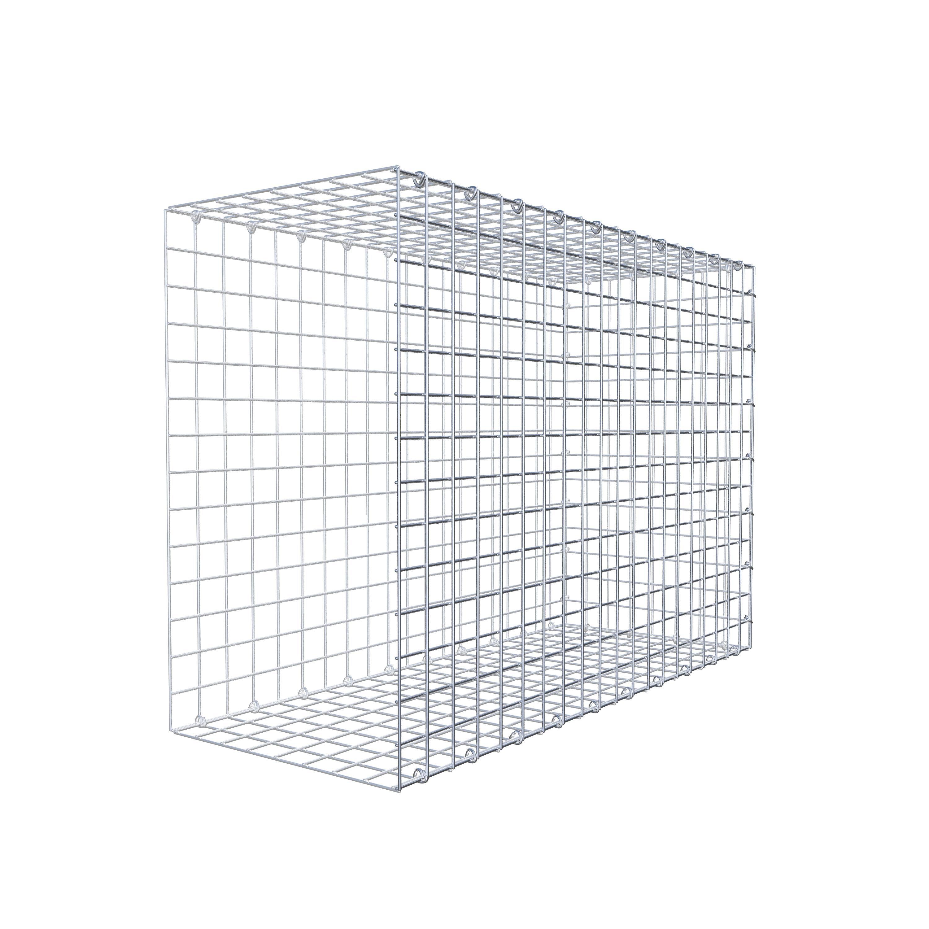 Mounted gabion type 2 100 cm x 70 cm x 40 cm (L x H x D), mesh size 5 cm x 5 cm, C-ring