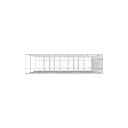 Mounted gabion type 2 100 cm x 80 cm x 20 cm (L x H x D), mesh size 5 cm x 5 cm, C-ring