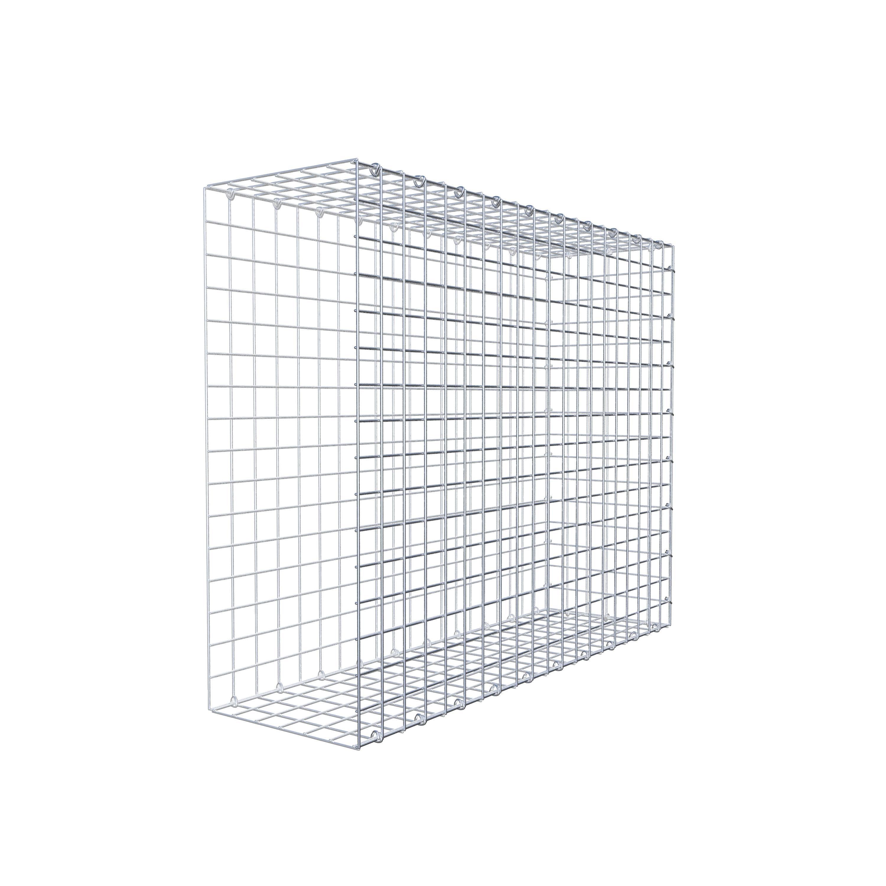 Monteret gabion type 2 100 cm x 80 cm x 30 cm (L x H x D), maskestørrelse 5 cm x 5 cm, C-ring